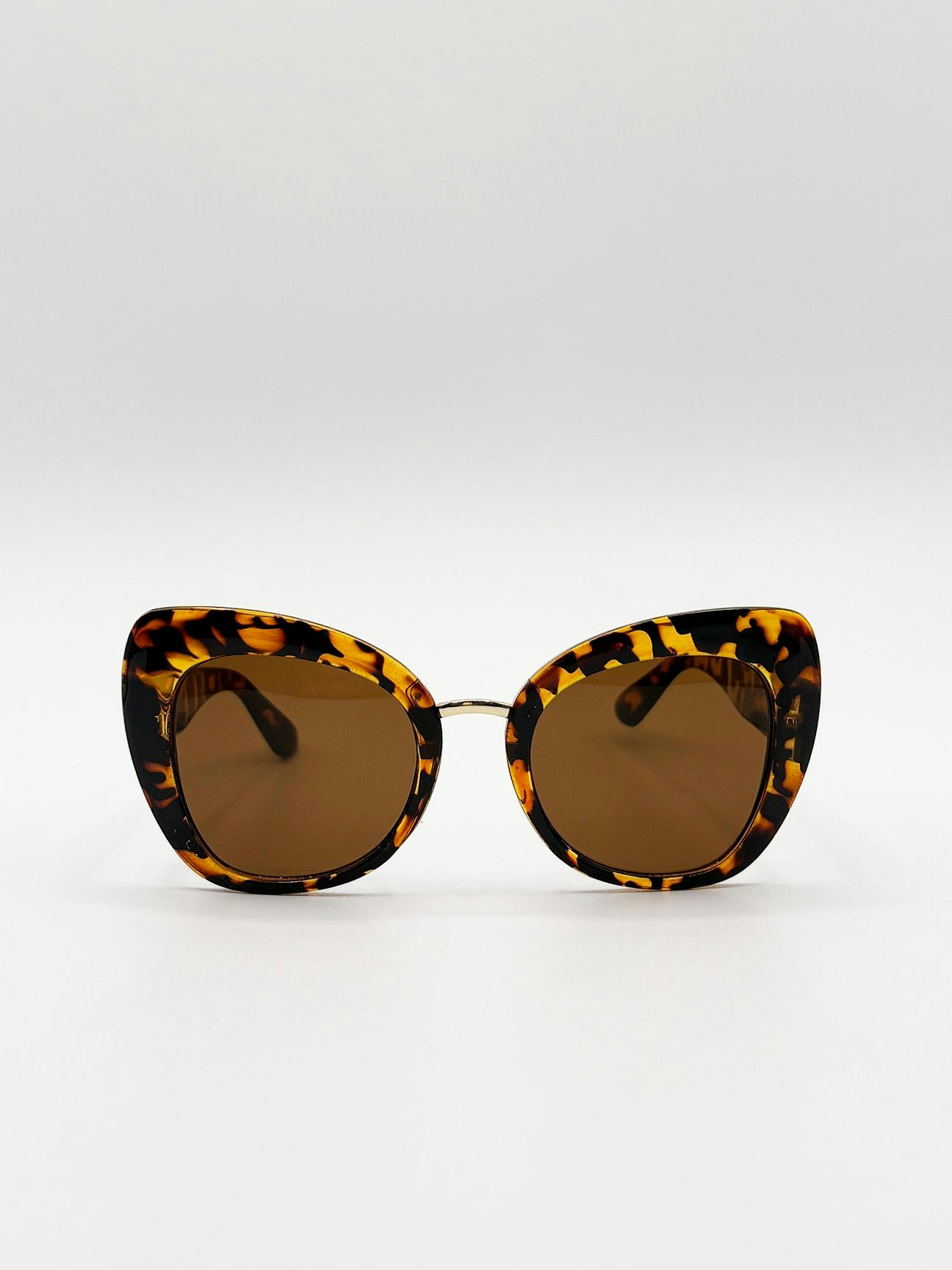 Svnx Brown Oversized Cat-Eye Sunglasses In Tortoiseshell - One Size - Tortoise