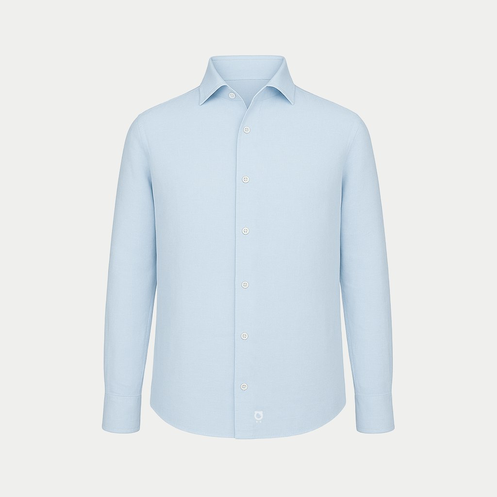 Randy Cow Blue Morning Sky - Linen Shirt - Xxl