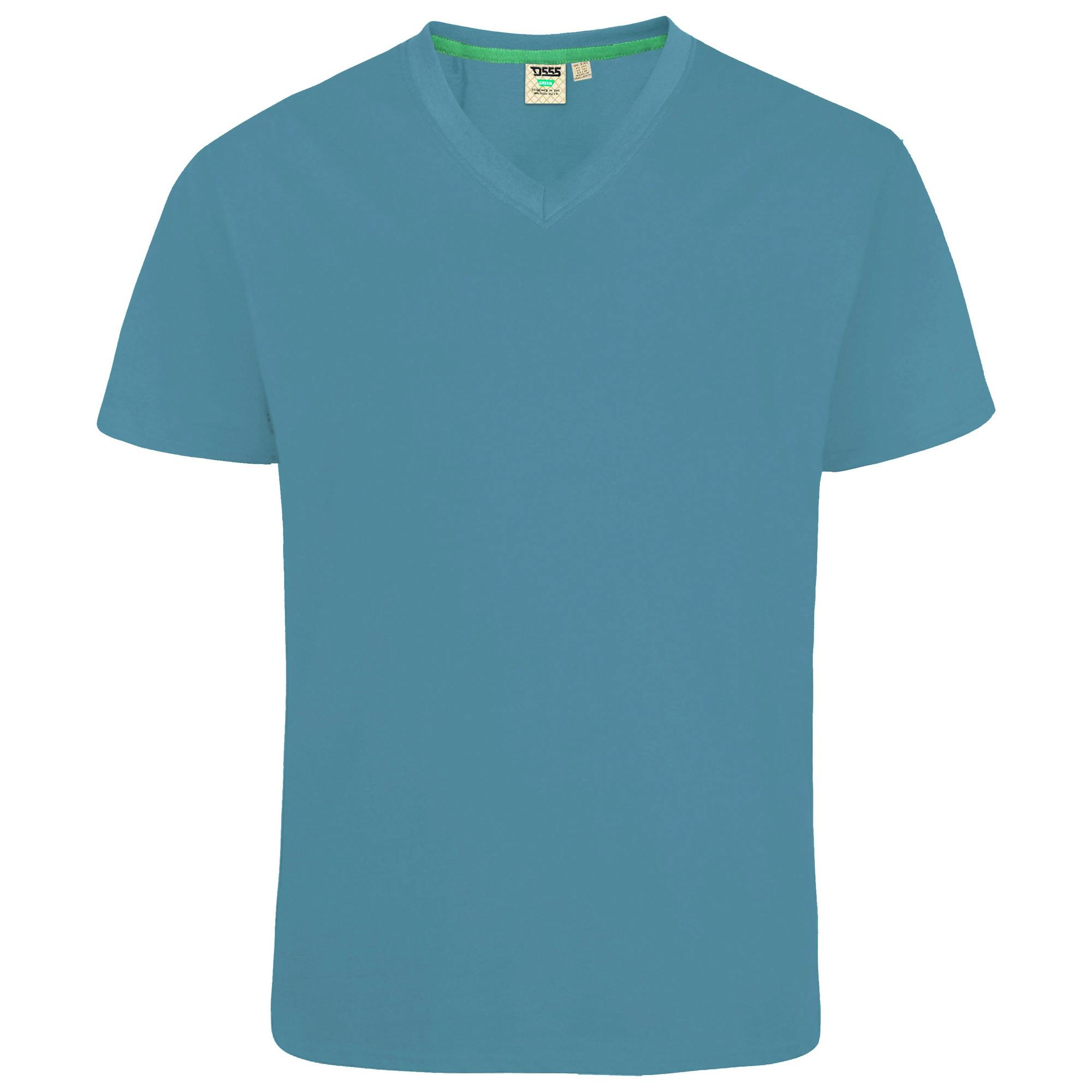 Duke Men's D555 Signature Kingsize T-Shirt - Teal - Teal - 7XL - 100% Combed Cotton