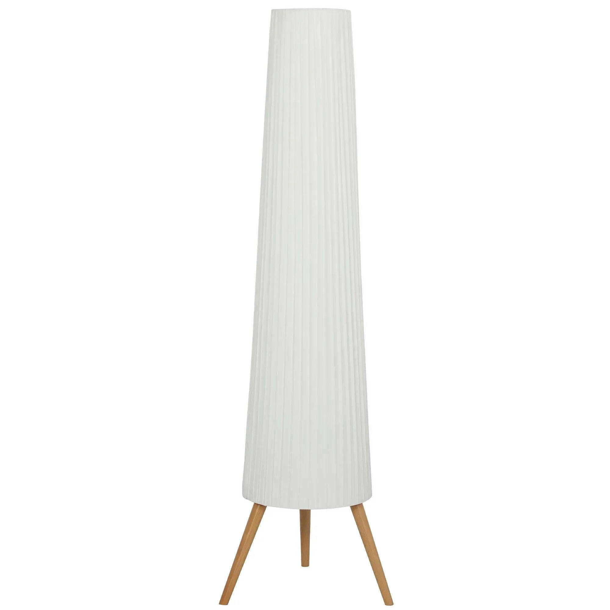 B&Q - Dimmable Standing Lamp With Foot SwitchWhite And Natural - Image 5