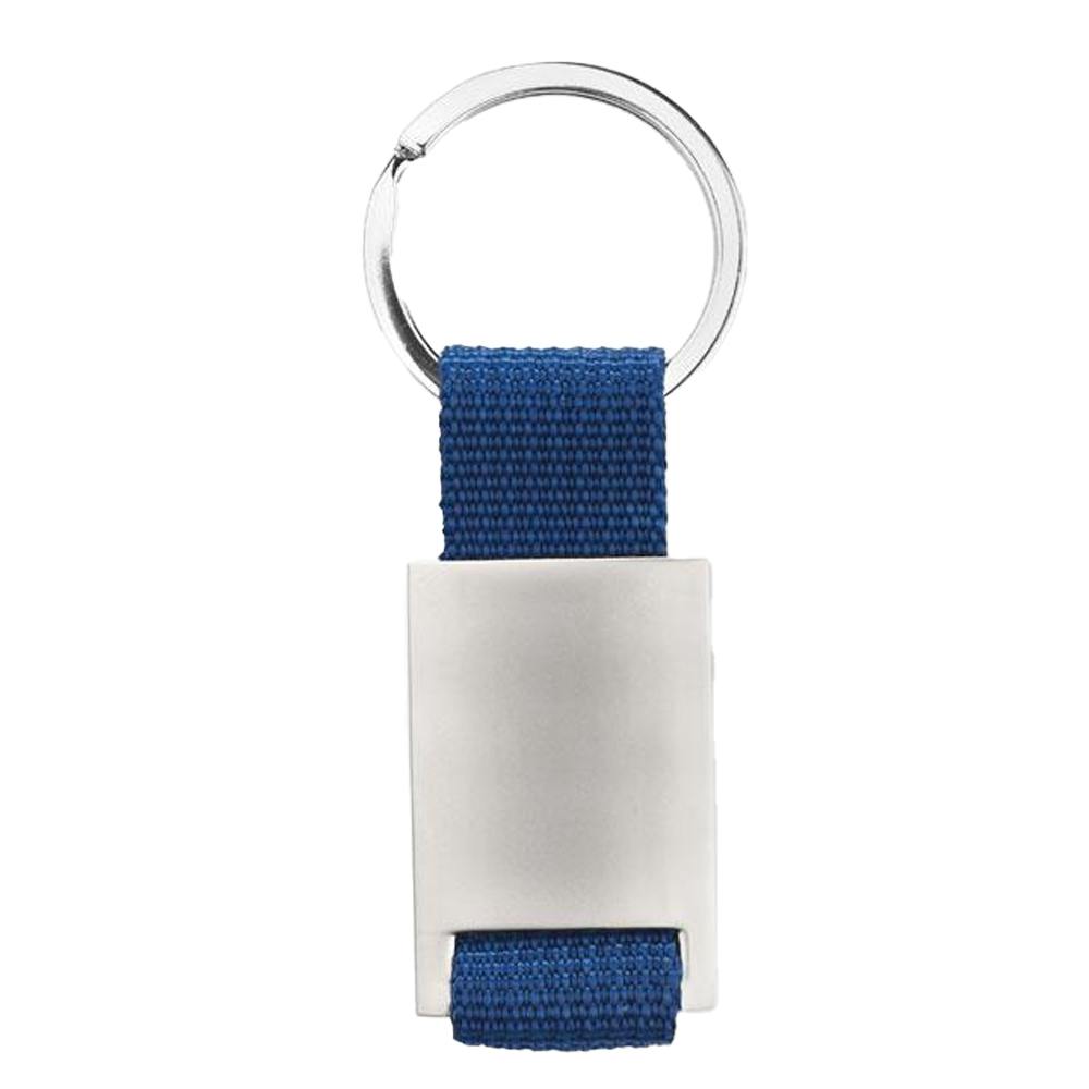 Midocean Blue/Silver Tech Rectangular Metal Keyring - One Size
