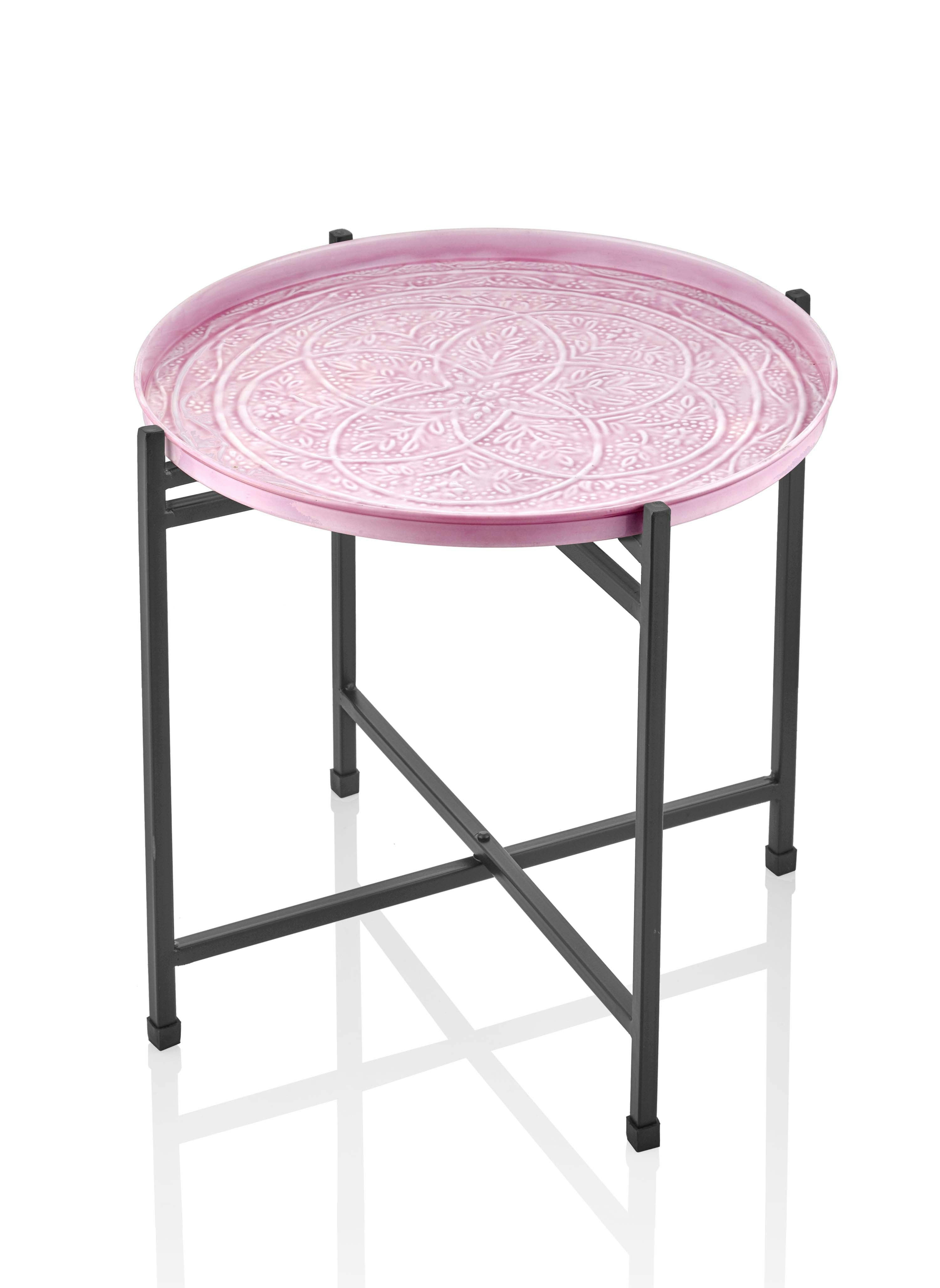 Rackhams Light/Purple Duggal Collection Side Table 43Cm