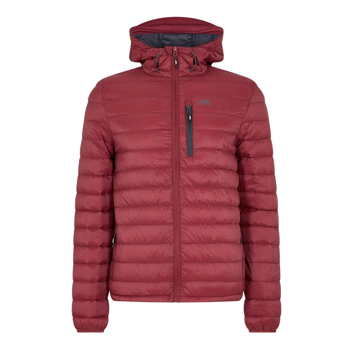 Trespass Men's Burgundy/Grey Digby Puffer Jacket - Xs - 100% Polyamide