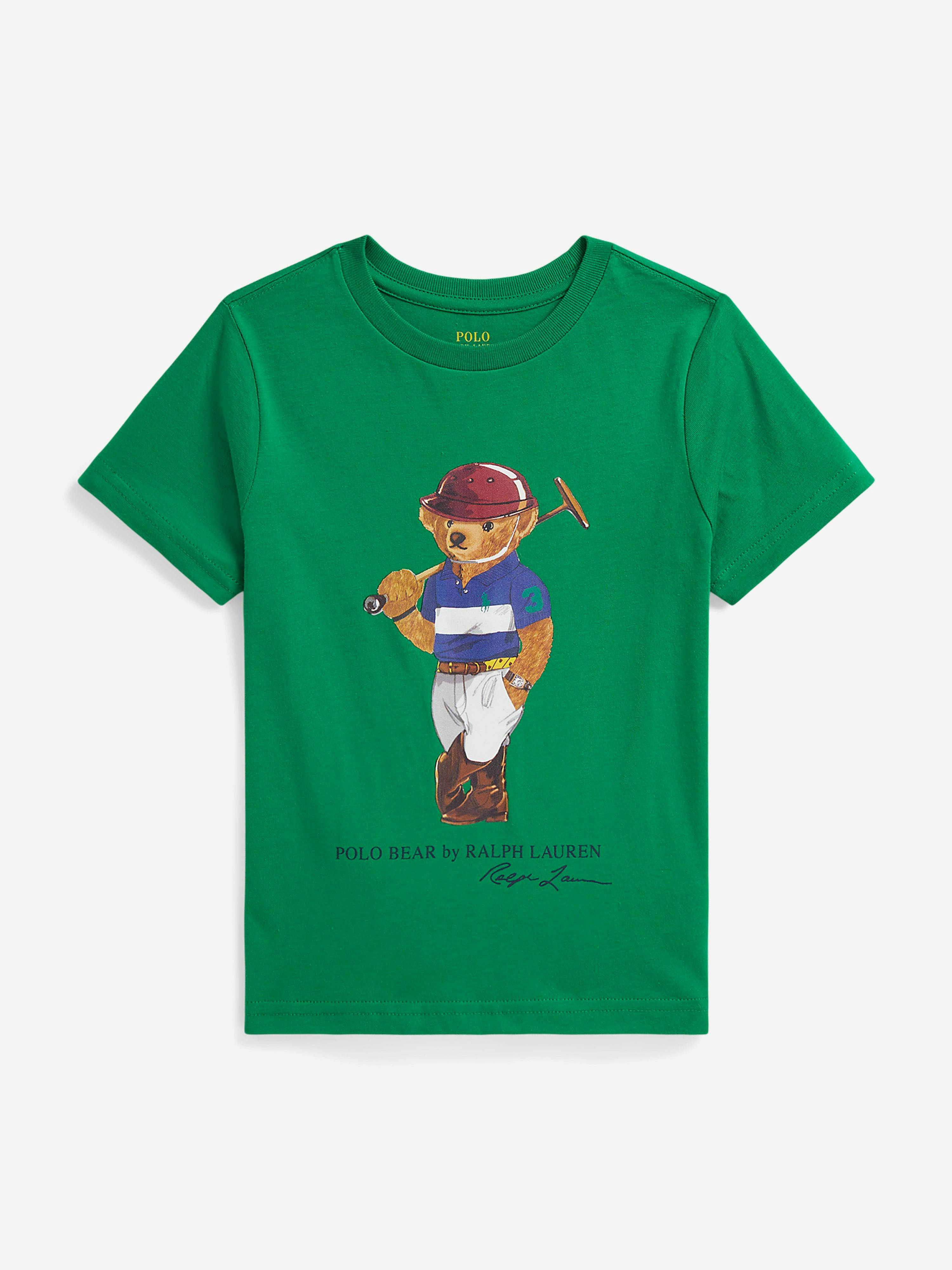 Ralph Lauren Kids Boys Green Ralph Lauren Polo Bear T-Shirt In - 7 Yrs