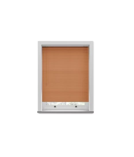 Newedgeblinds Grain Cherry Wood Pvc Venetian Blind 152Cm Drop (25Mm Slats) - 180Cm