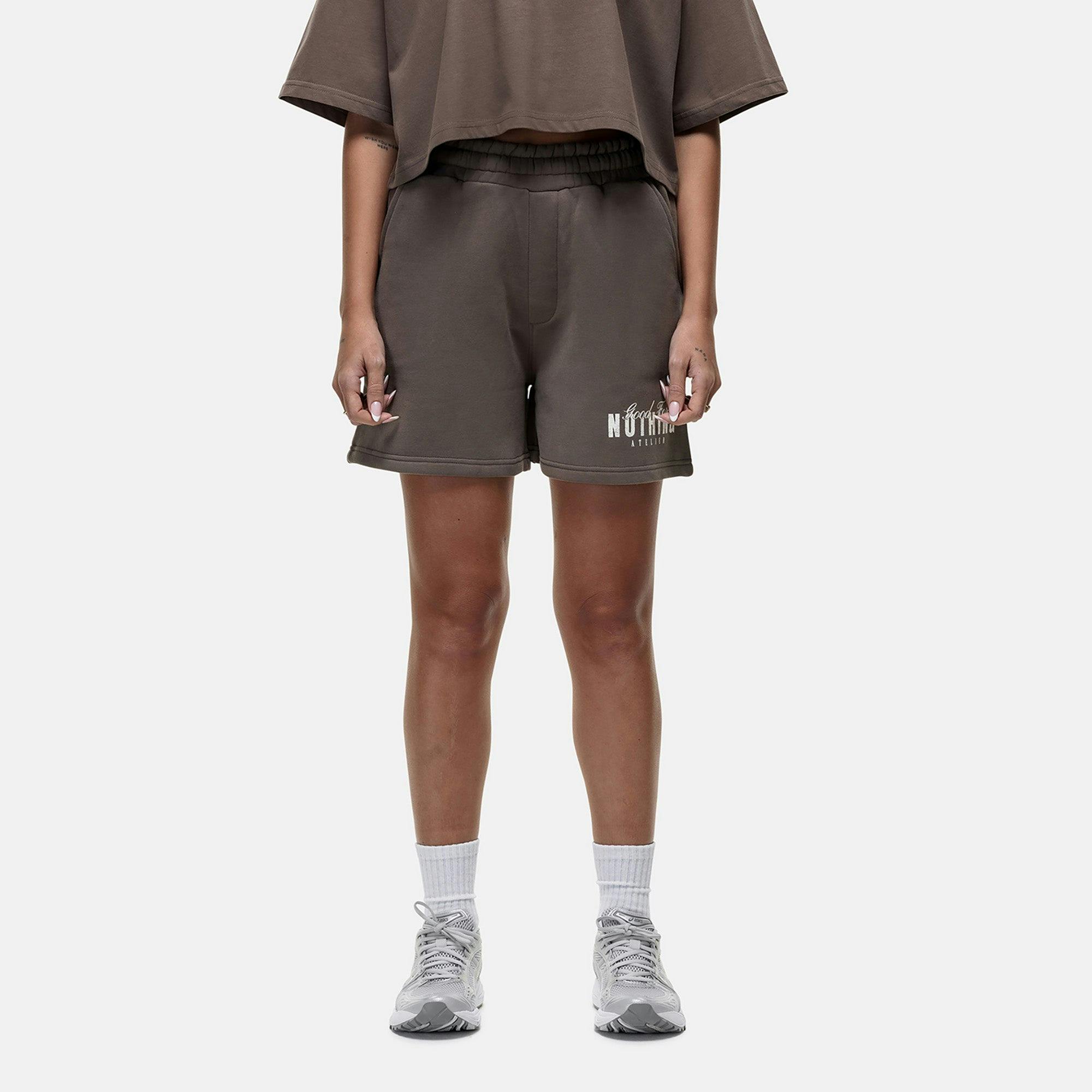 Good For Nothing Relaxed Fit Jersey Shorts - Taupe - Xs - Taupe