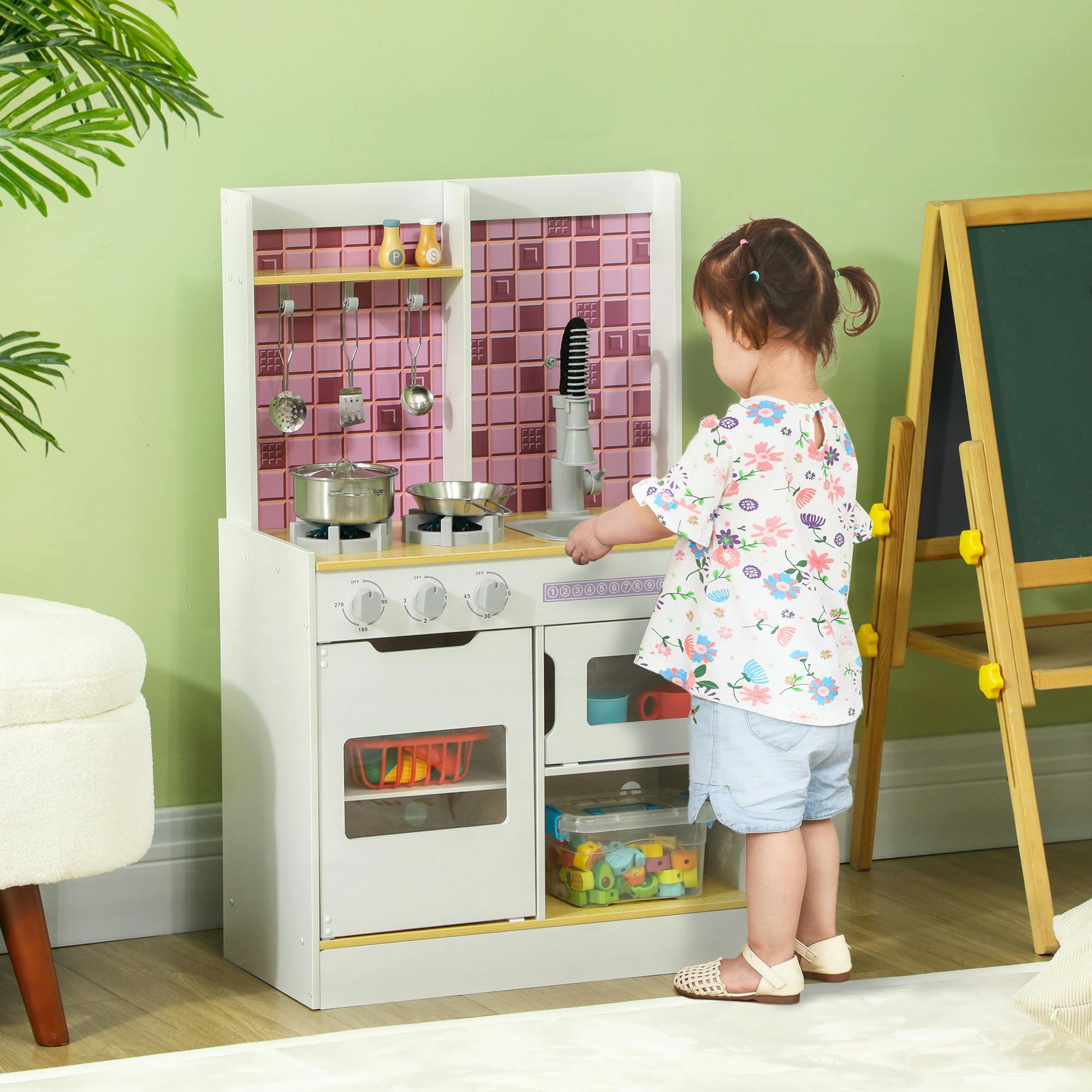 Tommy Toys AIYAPLAY Kids Kitchen Play Set - White - 3 Year Olds - Image 7