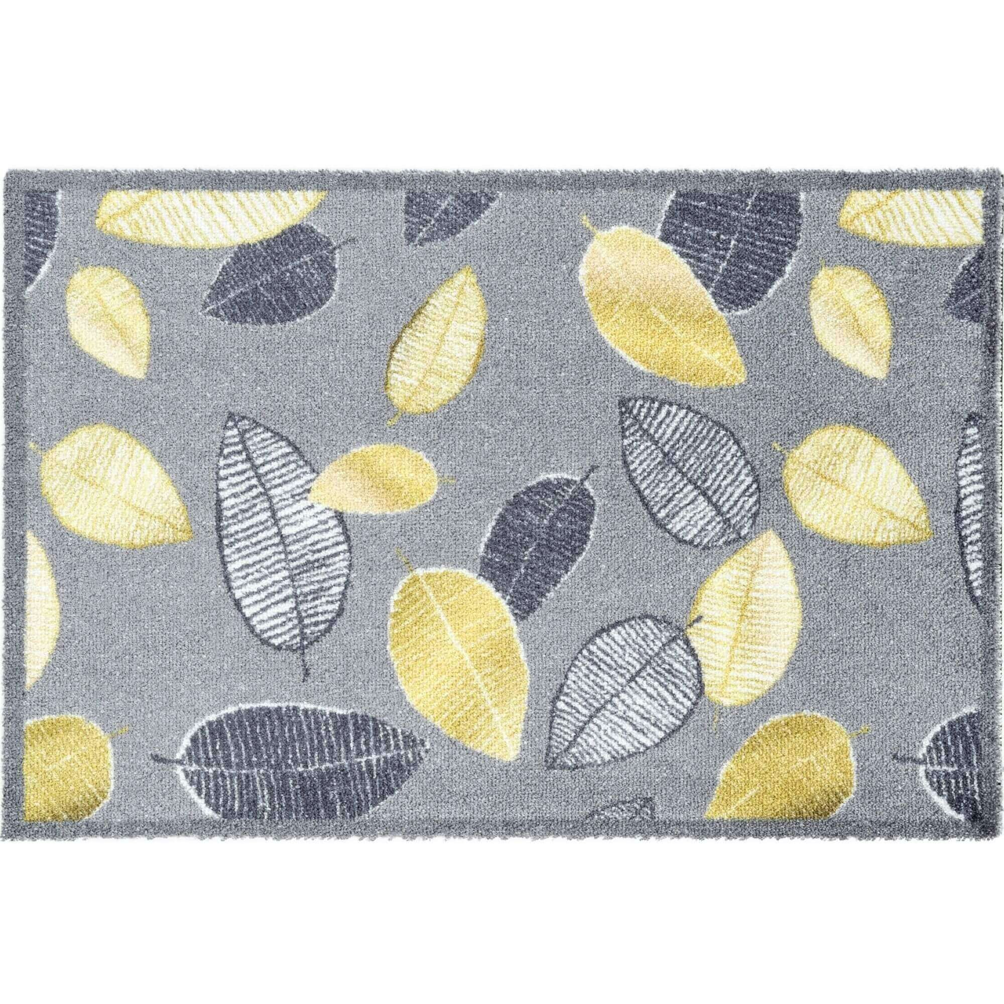 Rackhams Washable Leaves Mat | 50X75 Cm