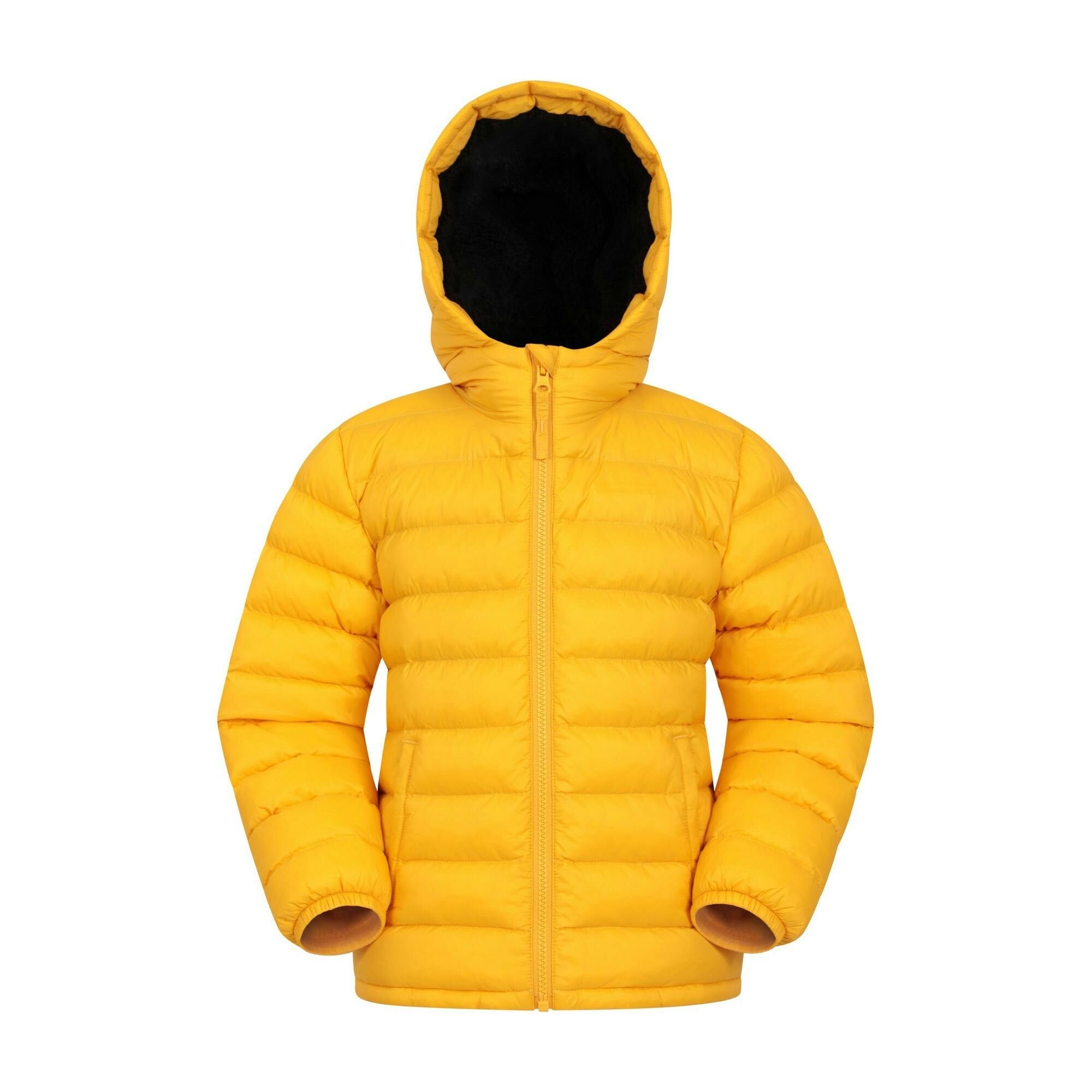 Mountain Warehouse Yellow Childrens/Kids Seasons Faux Fur Lined Padded Jacket - 13 Years - 100% Polyamide