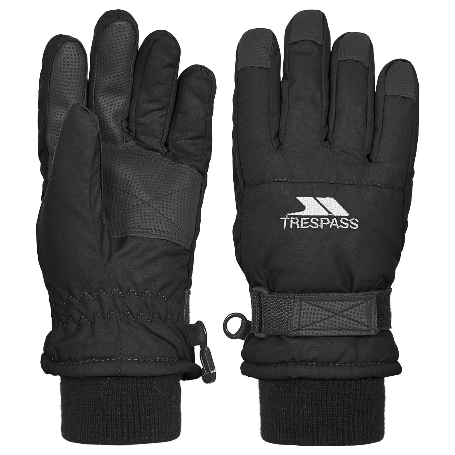 Trespass Unisex Kids Black Childrens/Kids Ruri Ii Winter Ski Gloves - 2-4 Years