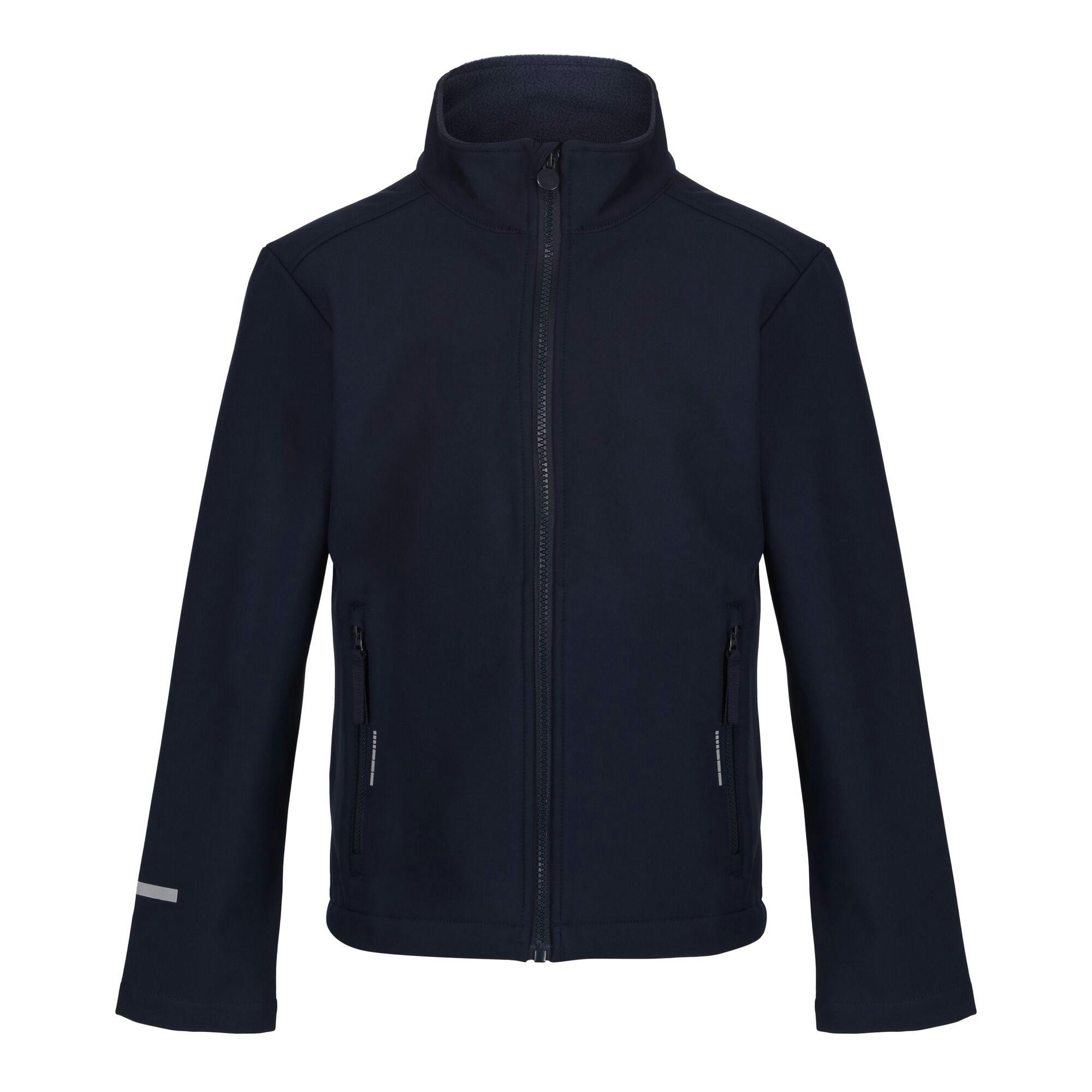 Regatta Professional Kids 2 Layer Soft Shell Jacket - Navy - 34In - Navy - 100% Polyester