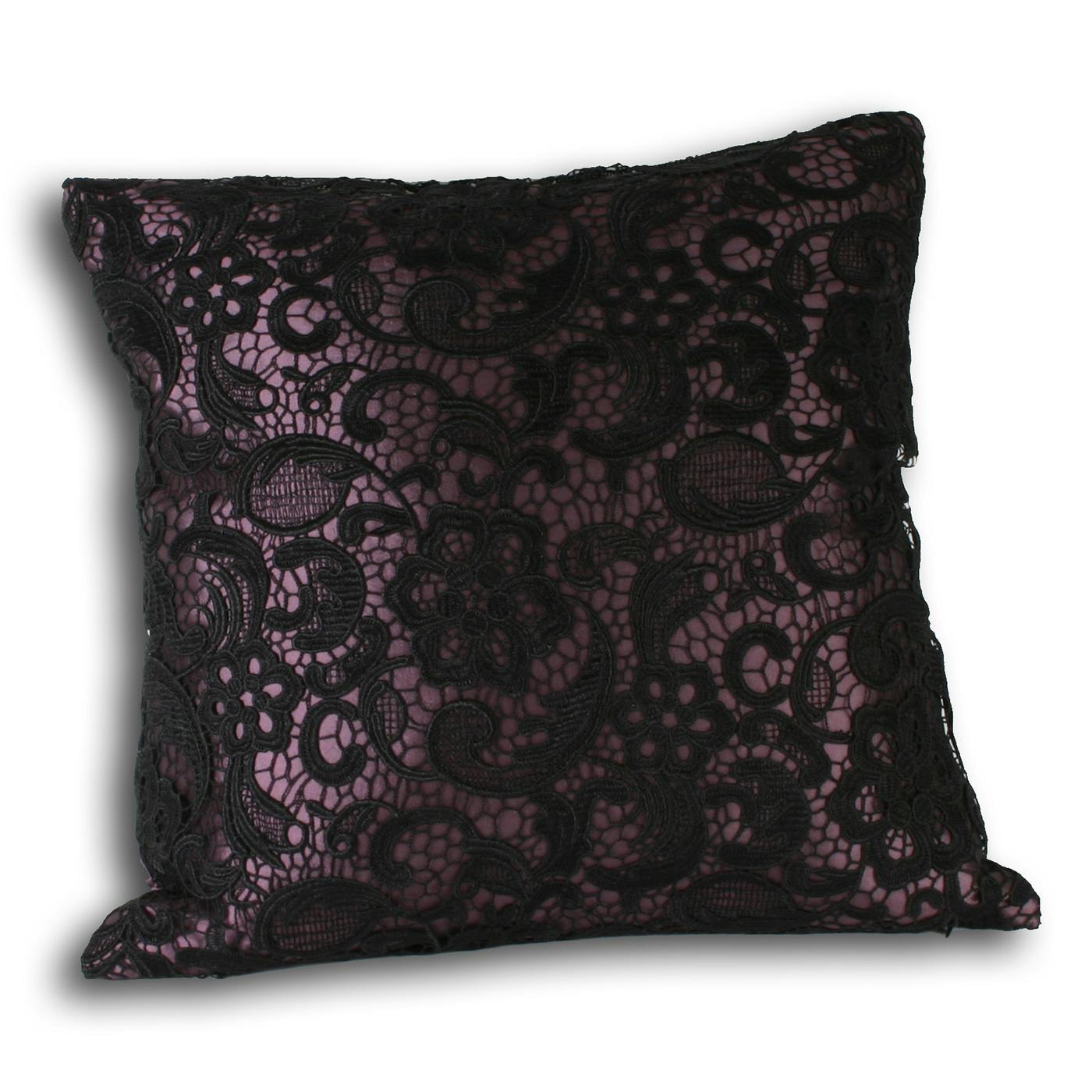 Riva Home Macrame Cushion Cover - Amethyst - 45X45cm - Amethyst - 100% Polyester