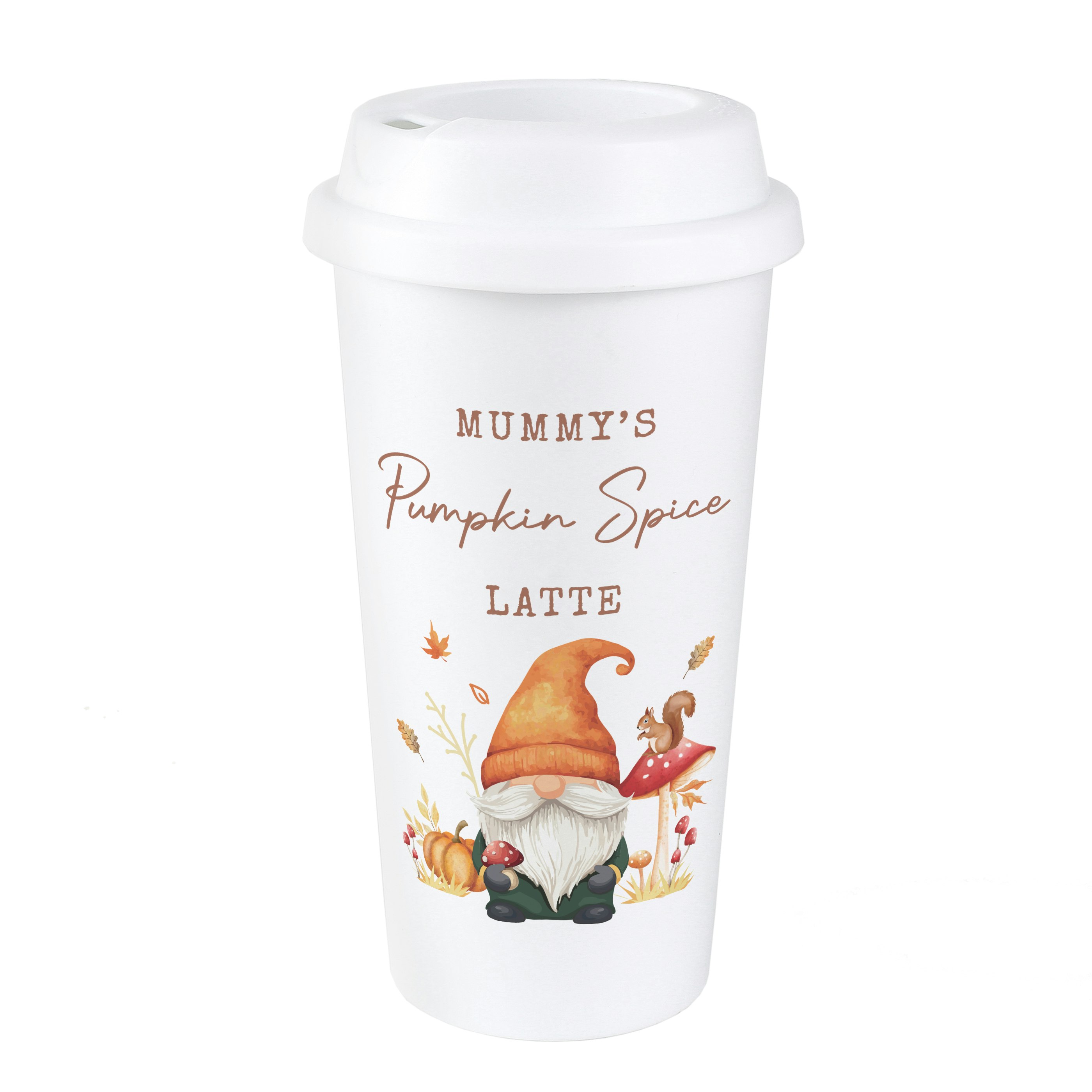 Personalised Memento Company Personalised Autumn Gonk Travel Cup