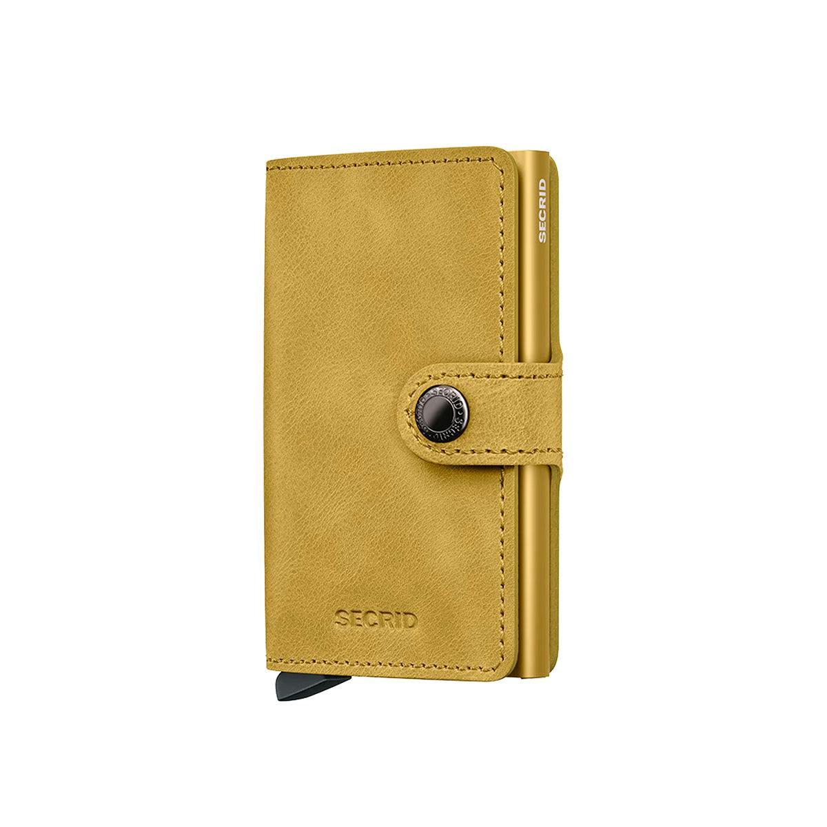 Secrid Yellow Mini Wallet Vintage Leather