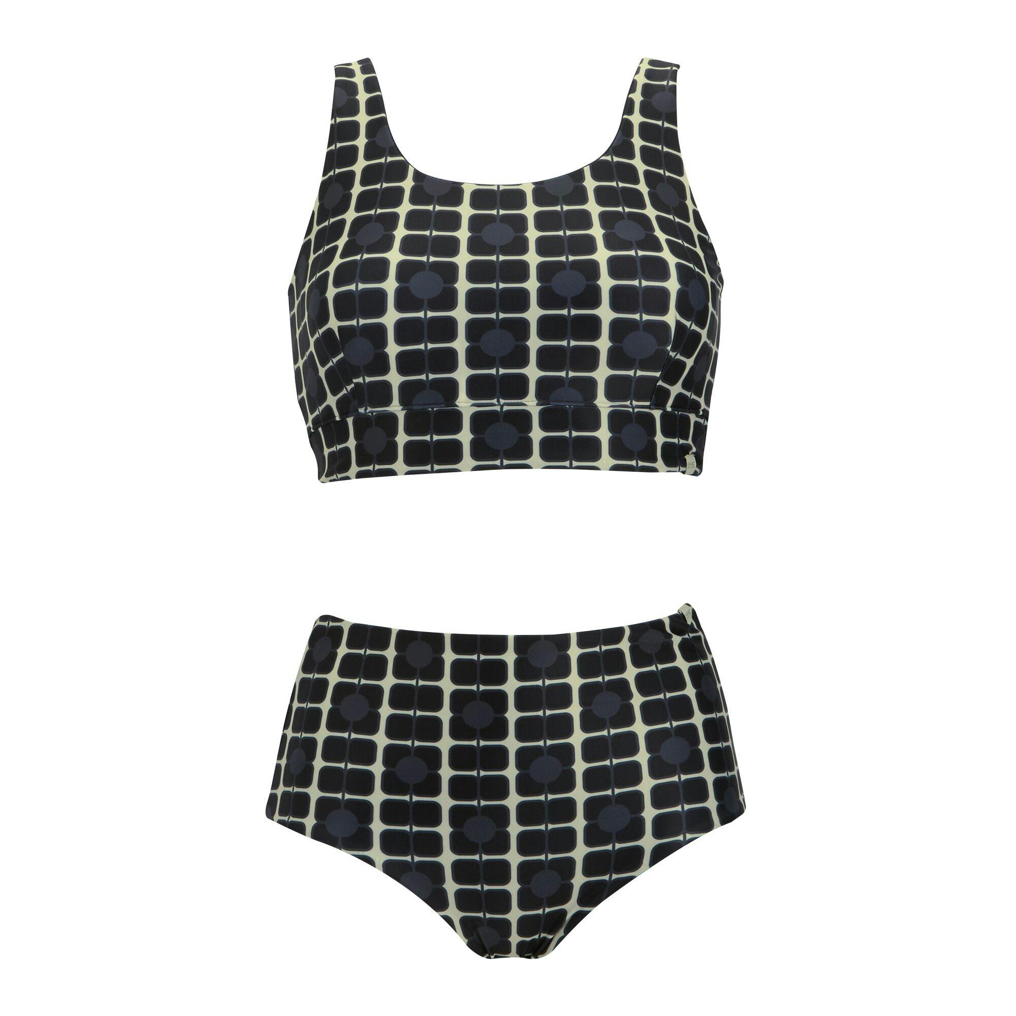 Regatta Women's Orla Kiely Poppy Reversible Bikini Set - Monochrome - 20 Uk - Monochrome