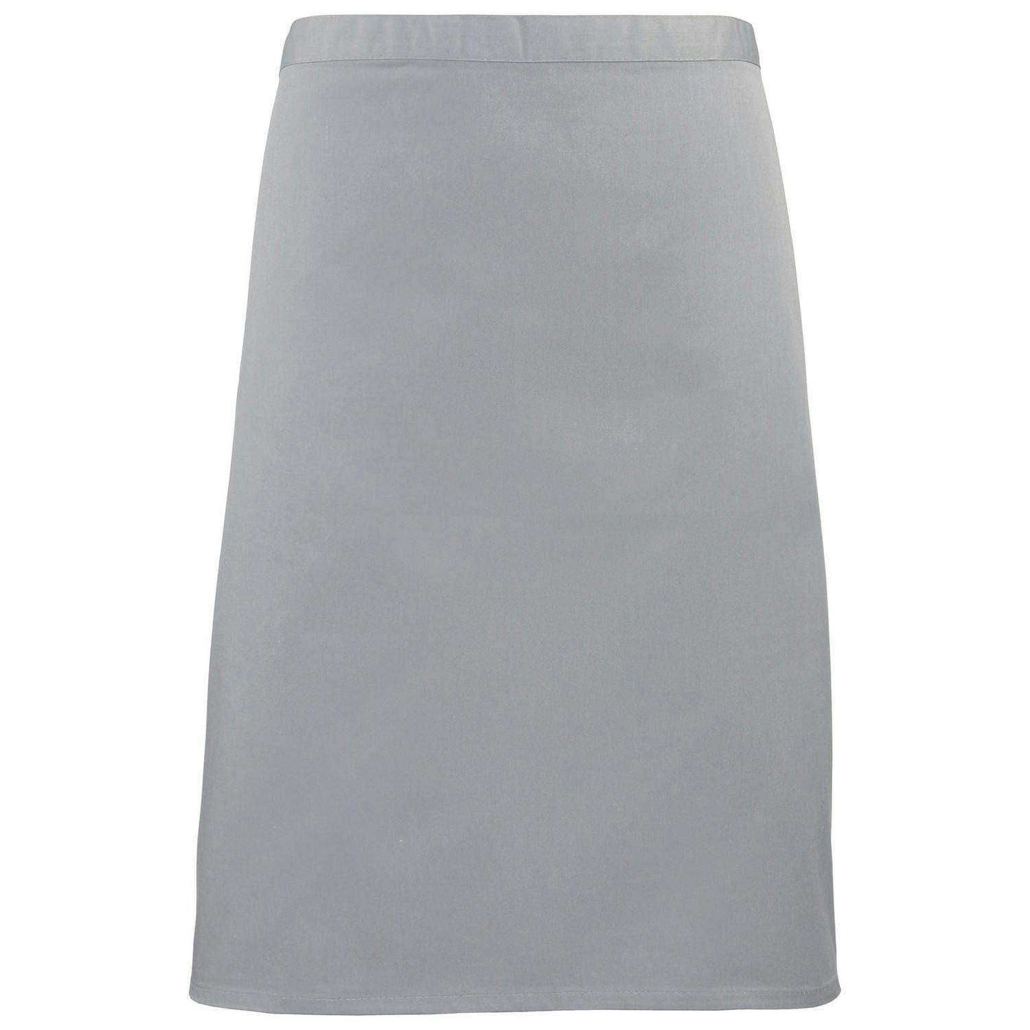 Premier Unisex Silver Colours Mid Length Apron In - Image 3