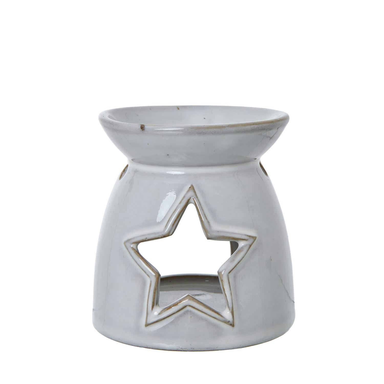 Rackhams Light/White Ceramic Star Tea Holder - One Size - 100% Mixed