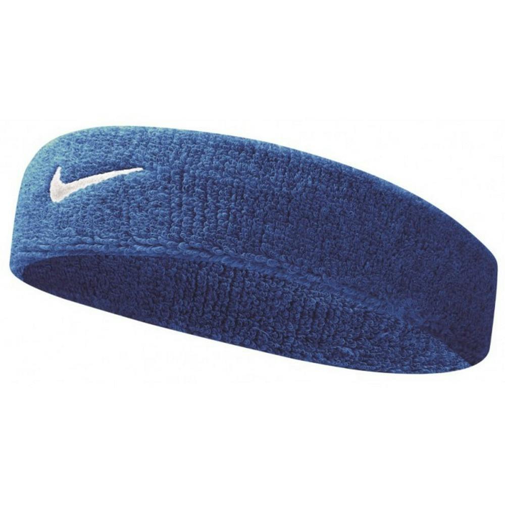 Nike Blue/White Swoosh Headband - Royal - Royal - One Size - 100% Mixed