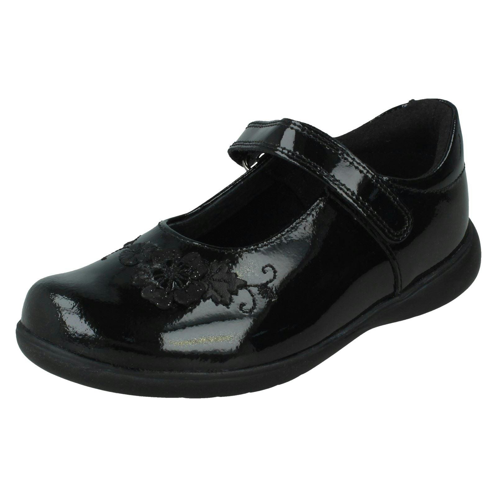 Start-Rite Girls Black Mary Jane School Shoes Wish - Patent - Uk 10.5 Child - F