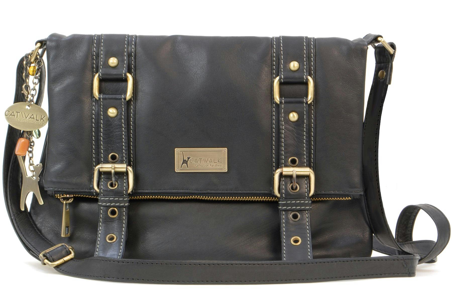 Catwalk Collection Handbags Black Abbey Road - Crossbody Bag