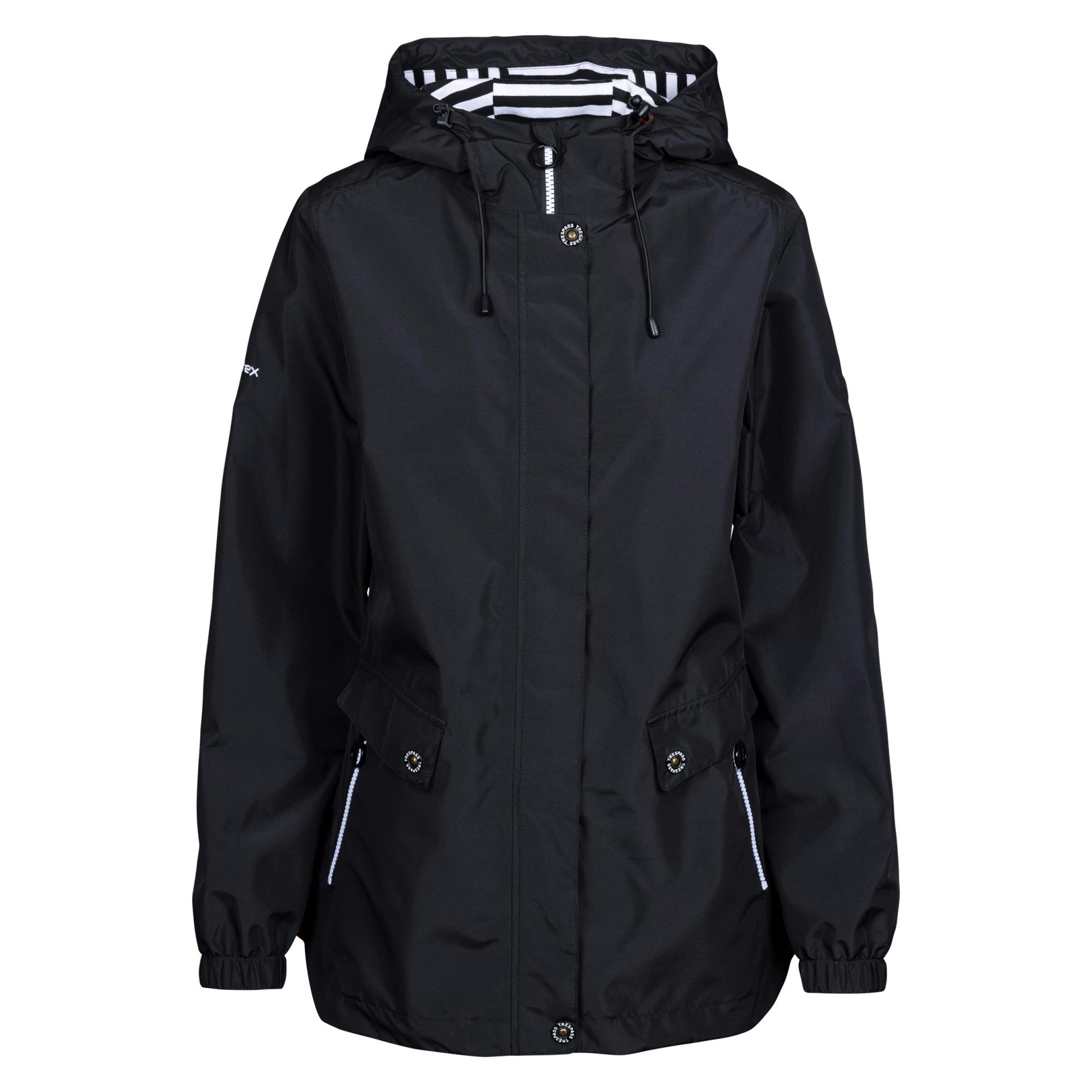 Trespass Women's Black Flourish Waterproof Jacket - M - 100% Tpu