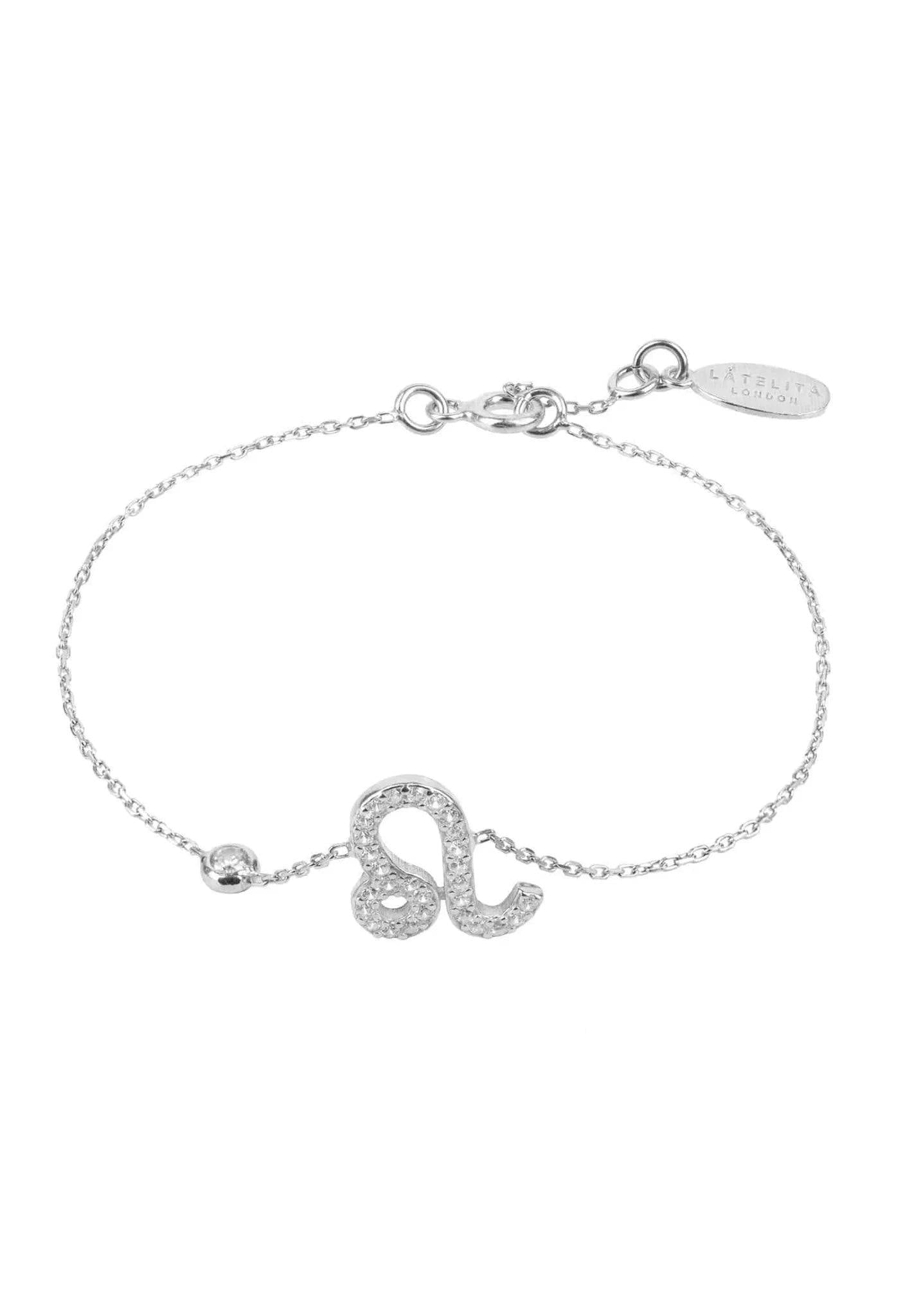 Latelita Silver Zodiac Horoscope Star Sign Bracelet Leo