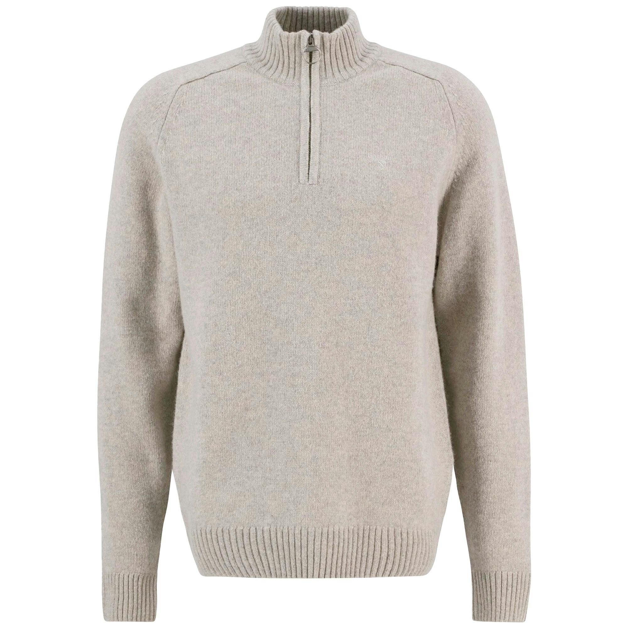 Barbour Light/Grey Grangetown Half-Zip Jumper - Medium