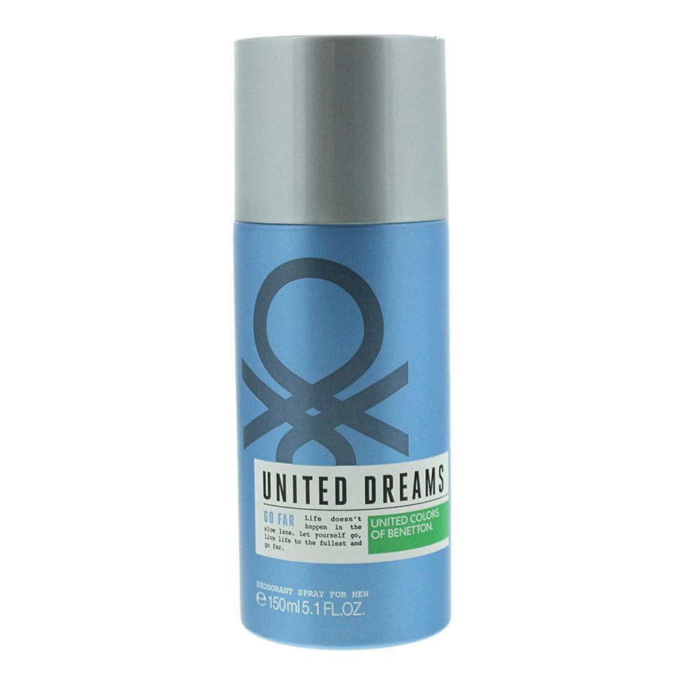 Benetton Men's Light United Colors Of United Dreams, Go Far Deodorant Spray 150Ml For