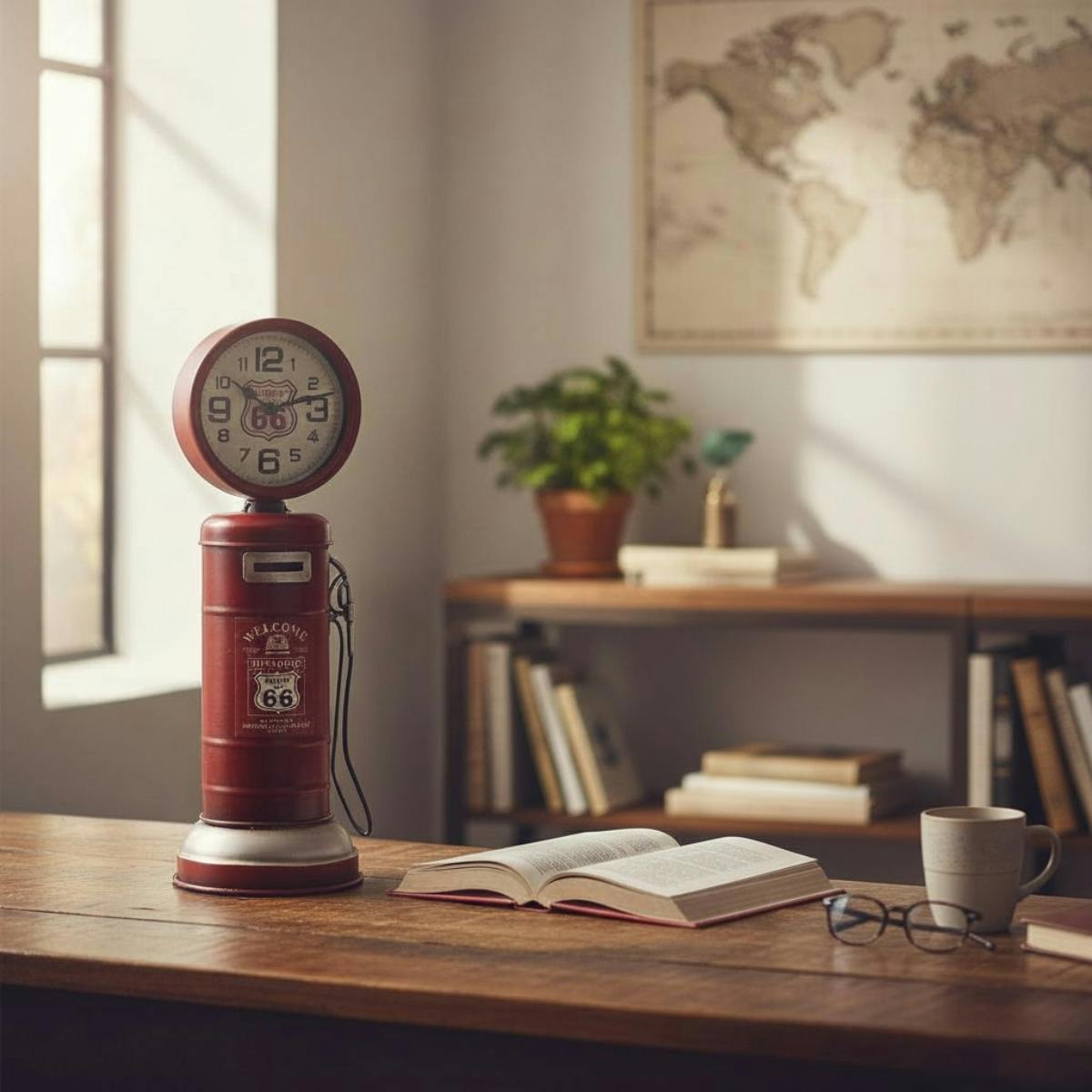 Rackhams Red Acacia Home 39Cm Table Clock