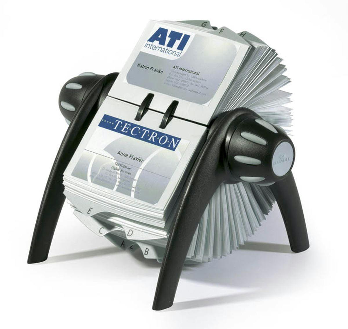 Durable Black Visifix 400 Card Rotary Business Card Holder File | A-Z Index |