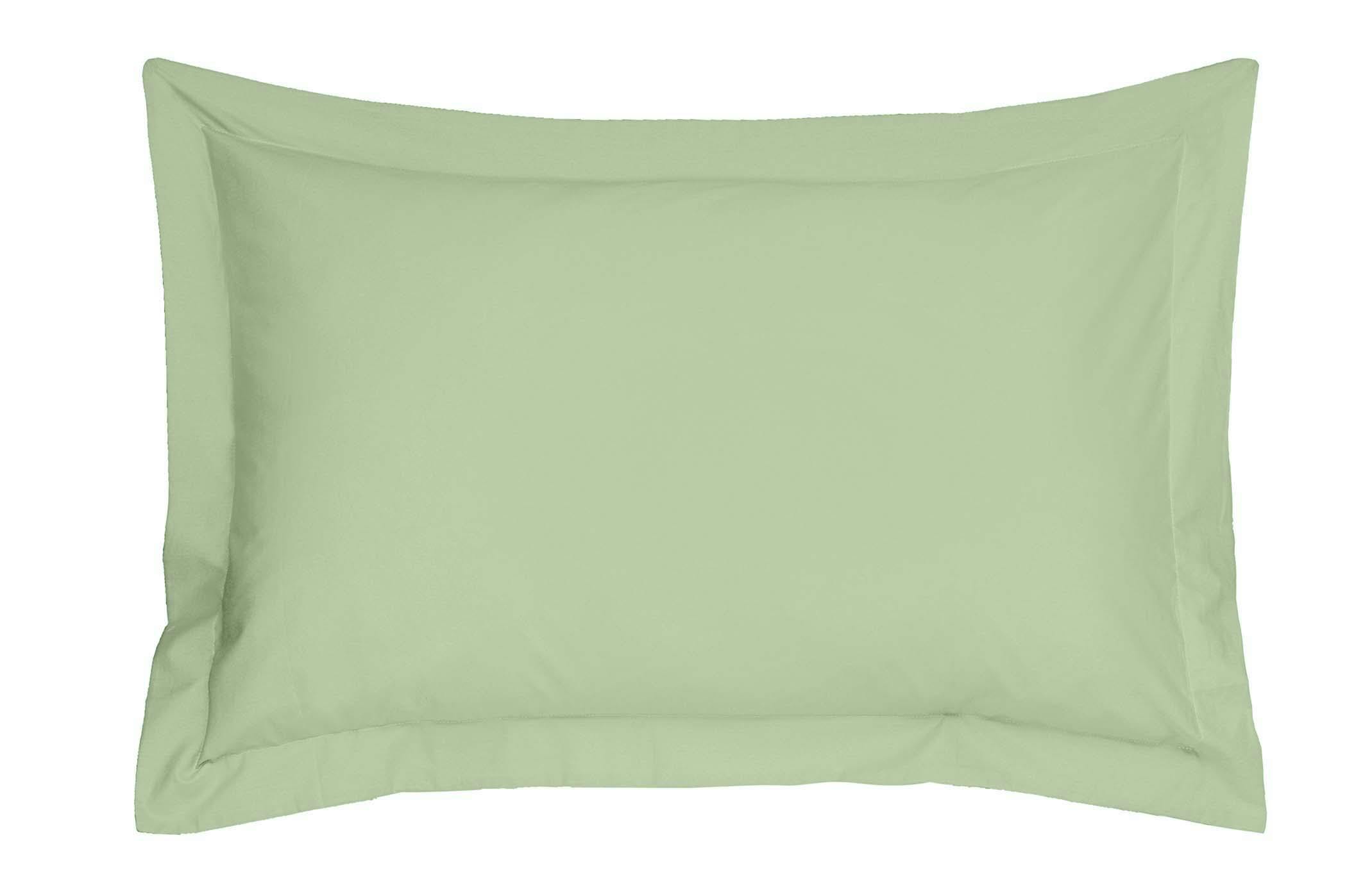Rackhams Green Polycotton Oxford Pillowcases Pair 180 Thread Count - Pillowcase (48Cm X 74Cm)