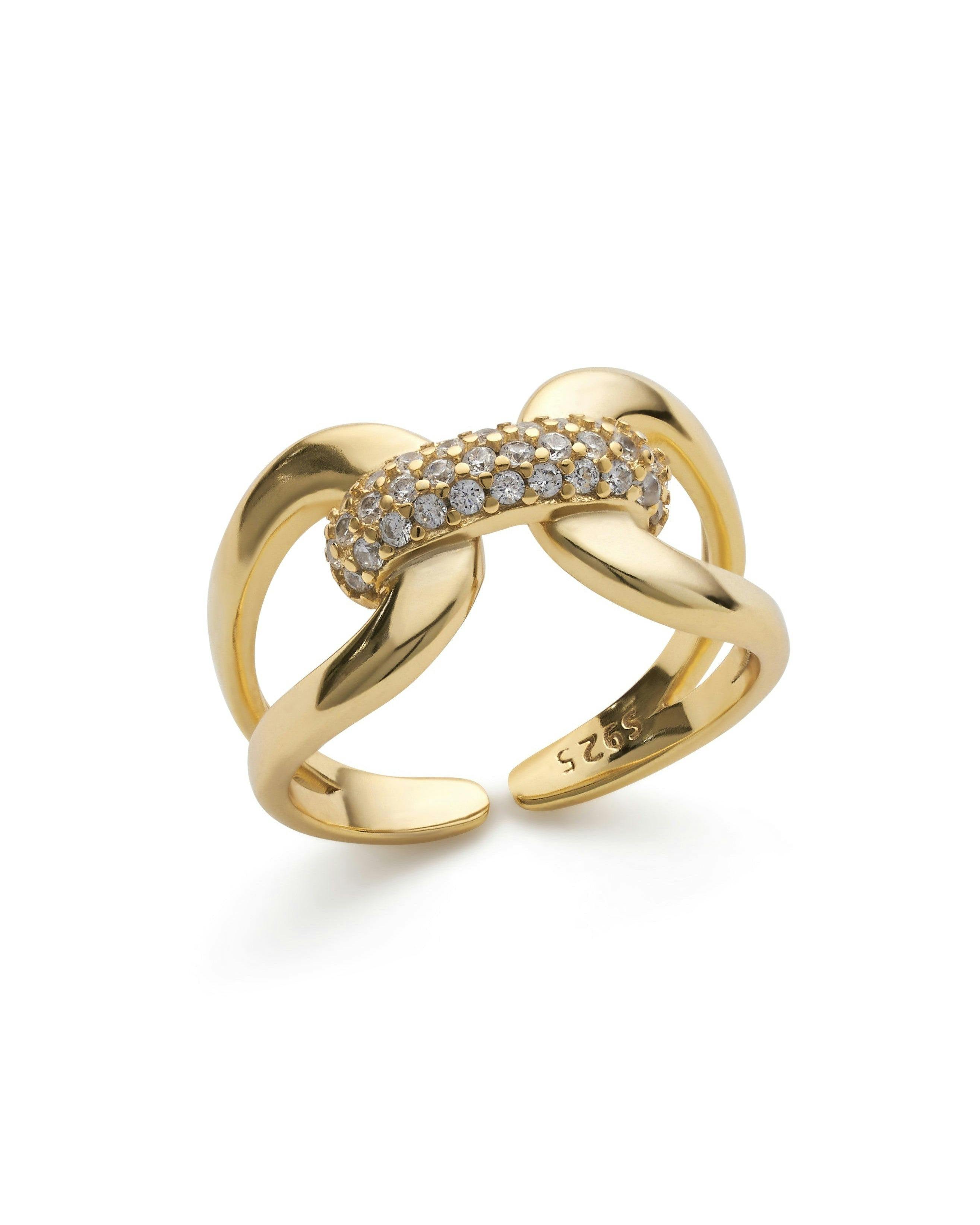 Elk & Bloom Gold 14K Diamante Wrap Ring - No Thank You