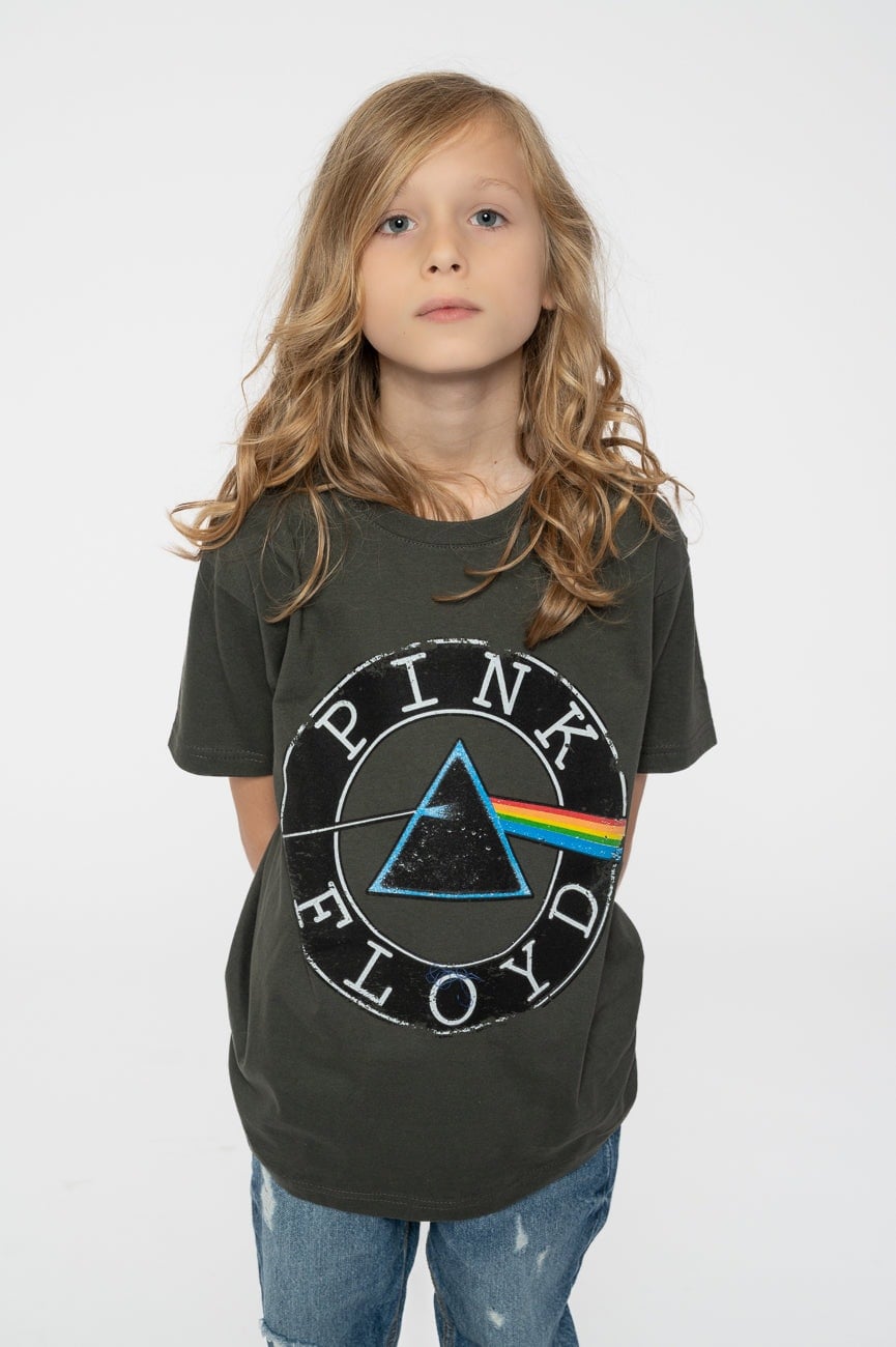 Paradiso Clothing Pink Floyd Kids Circle Band Logo Charcoal Tee - Large (9/10 Yrs)