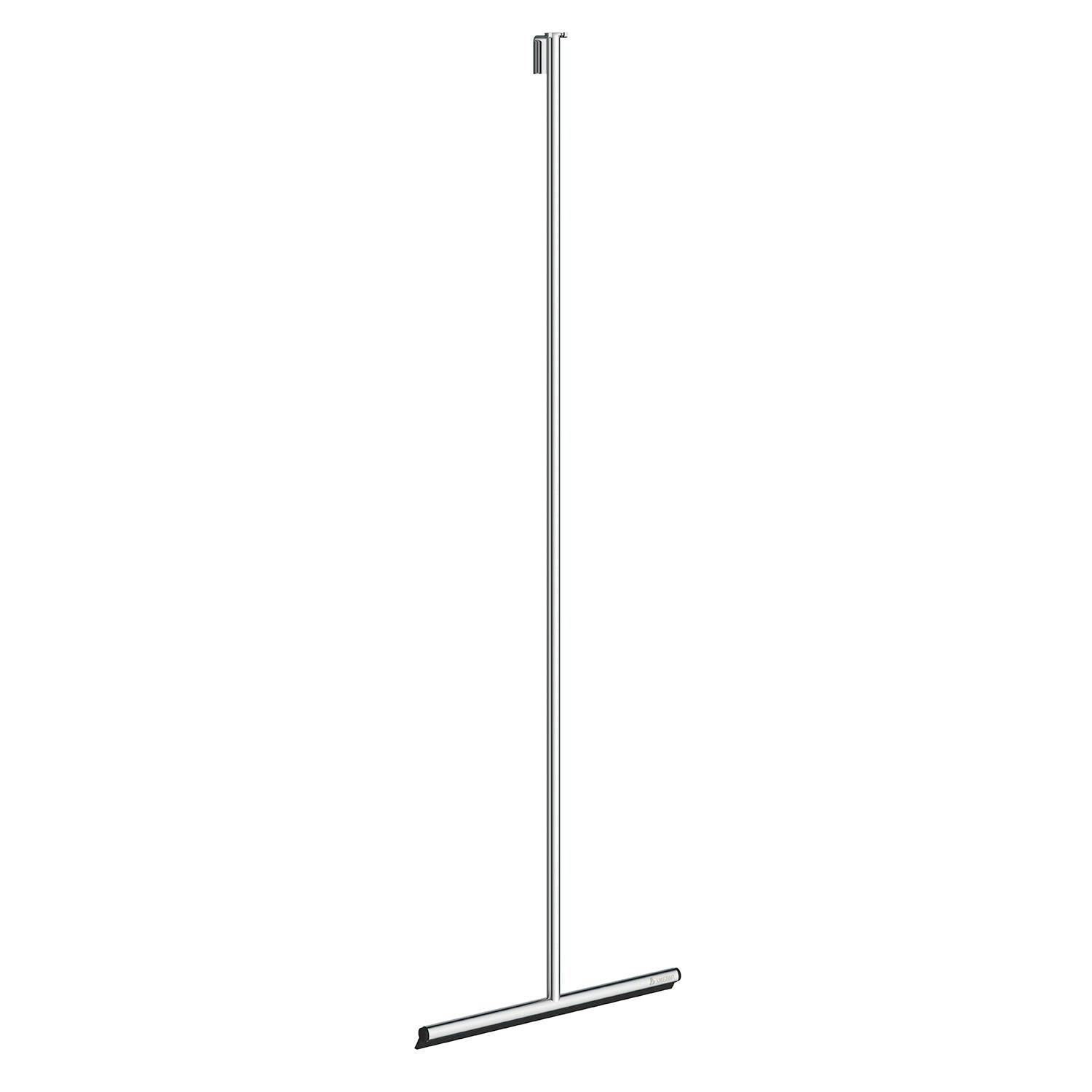Smedbo Black Polished Stainless Steel Bathroom Floor Squeegee With Self Adhesive Hanging Hook