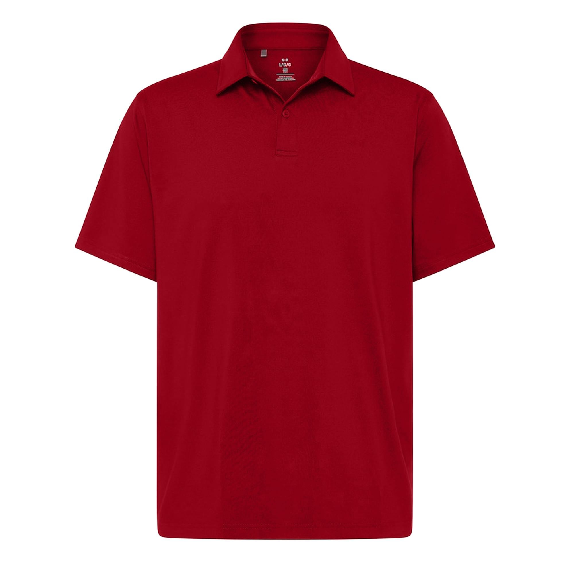 Under Armour Men's Red T2g Polo Shirt - Xxl - 88% Polyester/12% Elastane