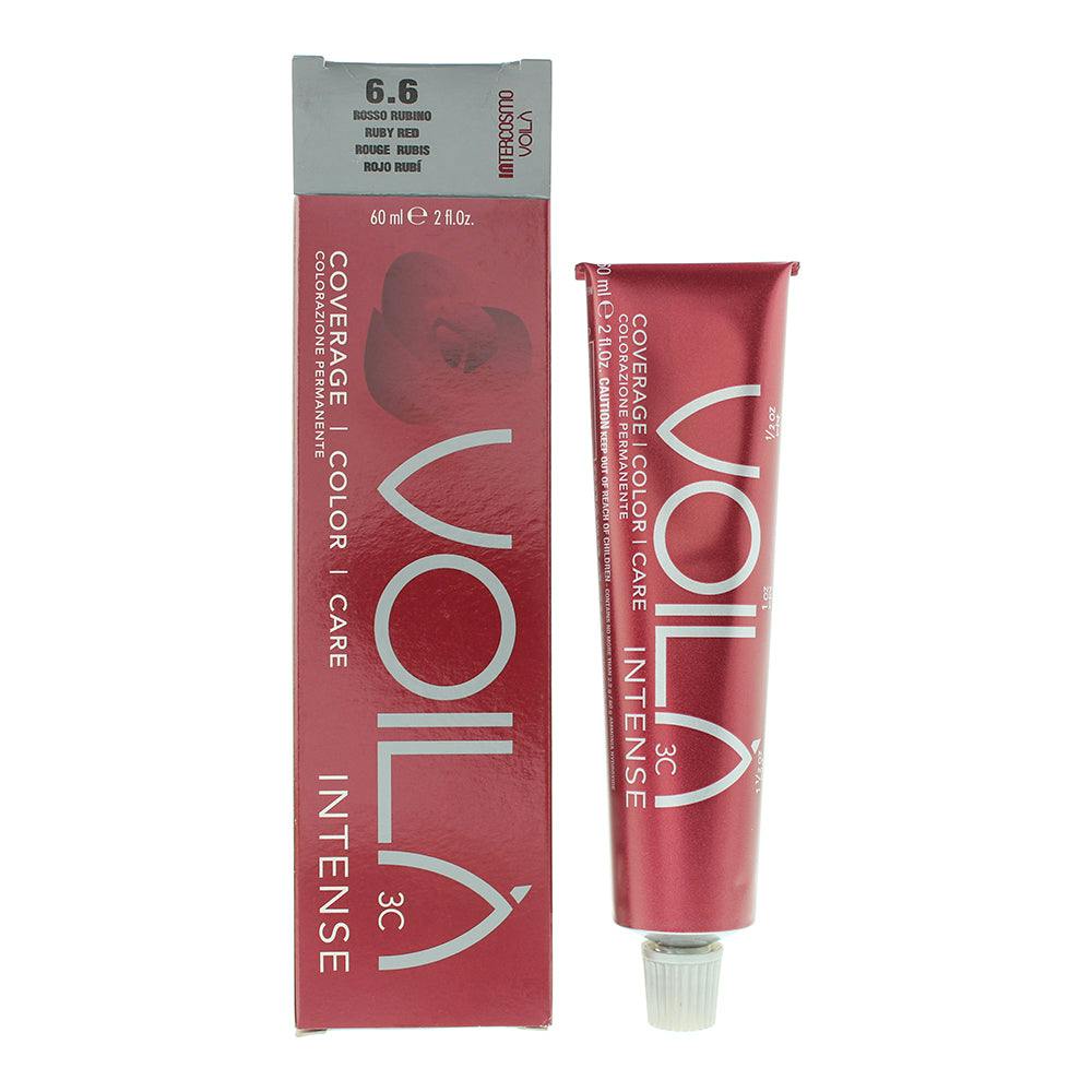Intercosmo Voila 3C Hair Colour 60ml - 6.6 Ruby Red - Image 3