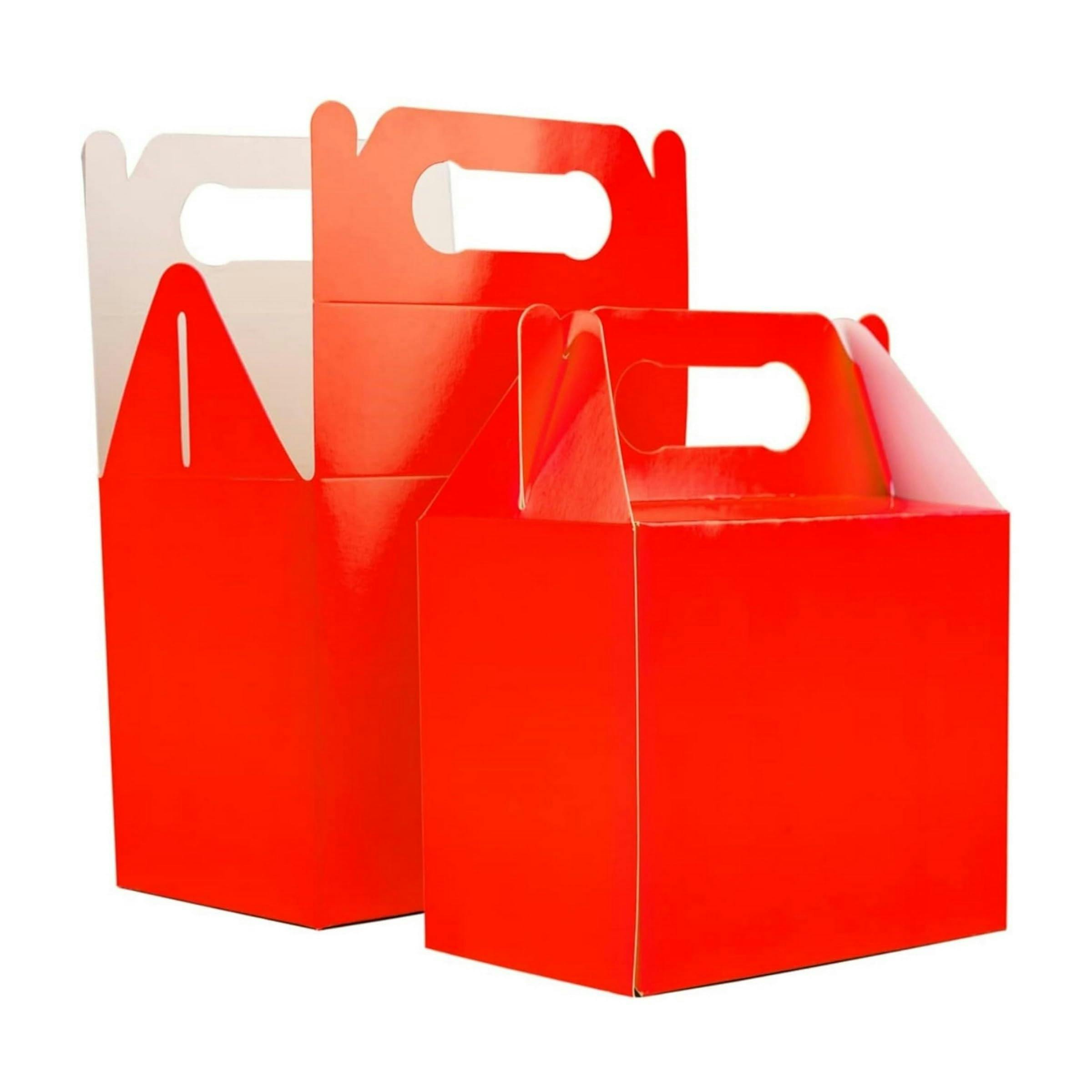 Shatchi Red 20 To 30 Pack Cardboard Party Food Boxes For Snacks, Cakes And Treats - 9818-Party-Box-30Pcs-981800