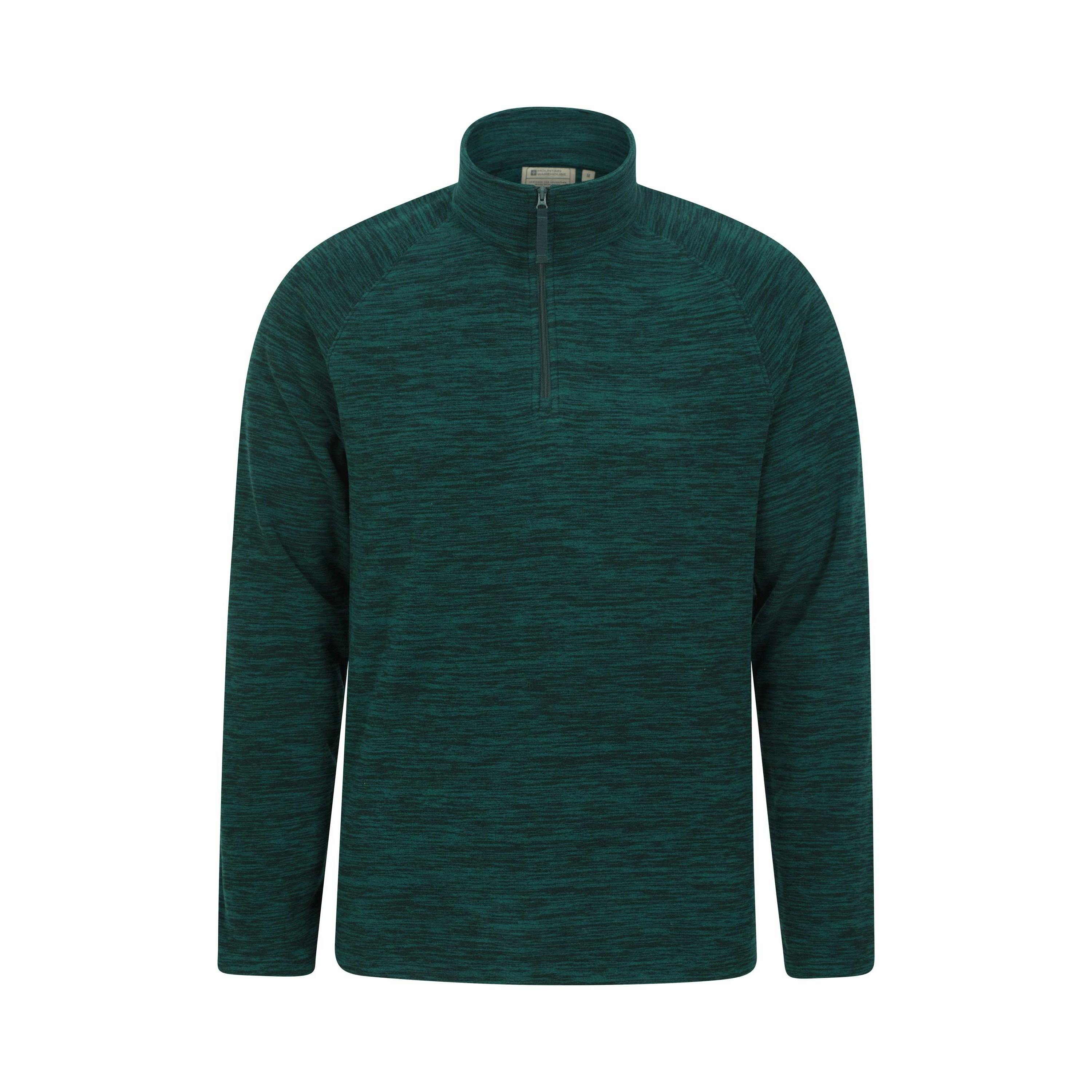 Mountain Warehouse Men's Dark/Green Snowdon Ii Fleece Top - L - 100% Polyester