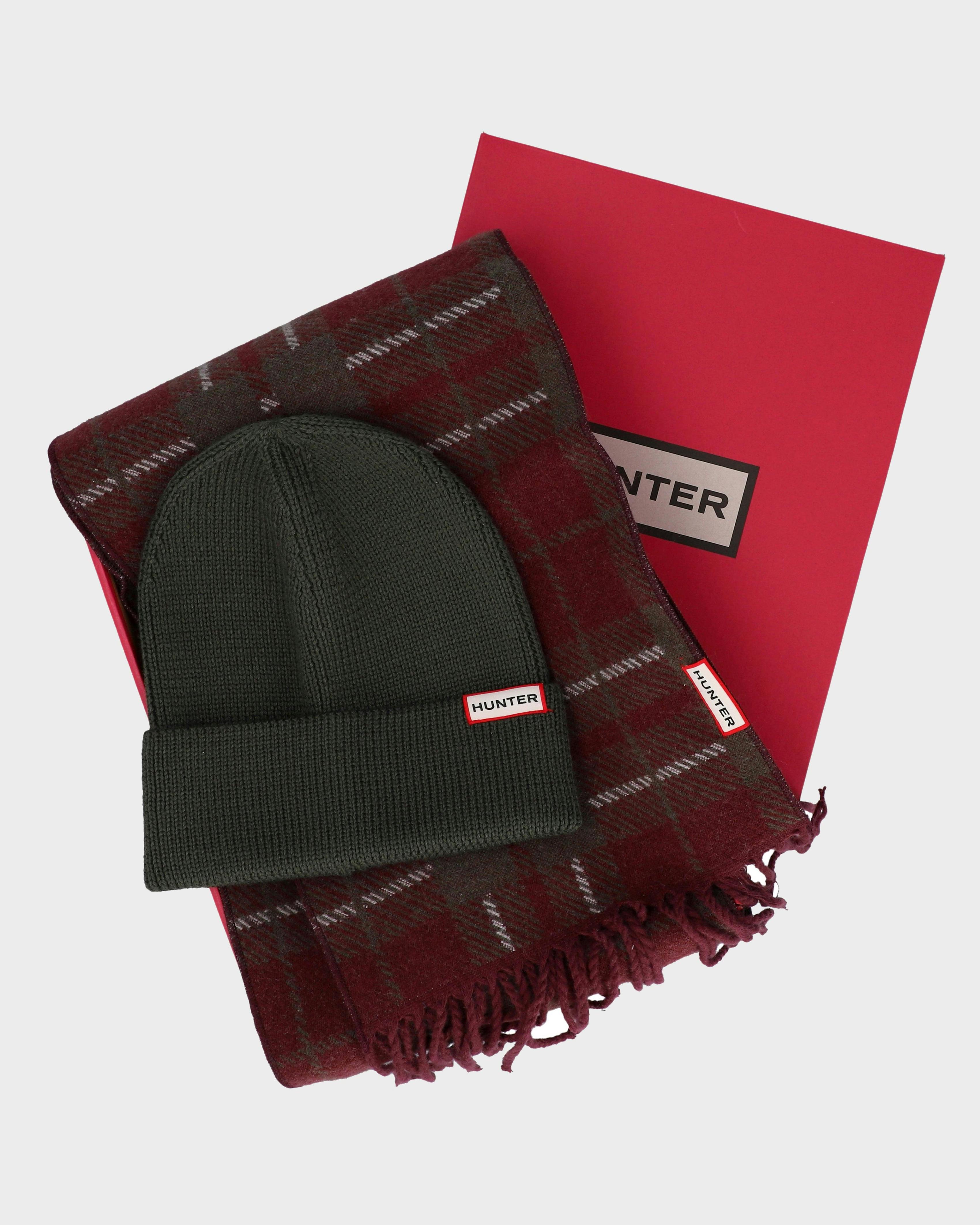 Hunter Unisex Cuff Beanie/Tartan Scarf Box Set - Kambaba - Kambaba - One Size