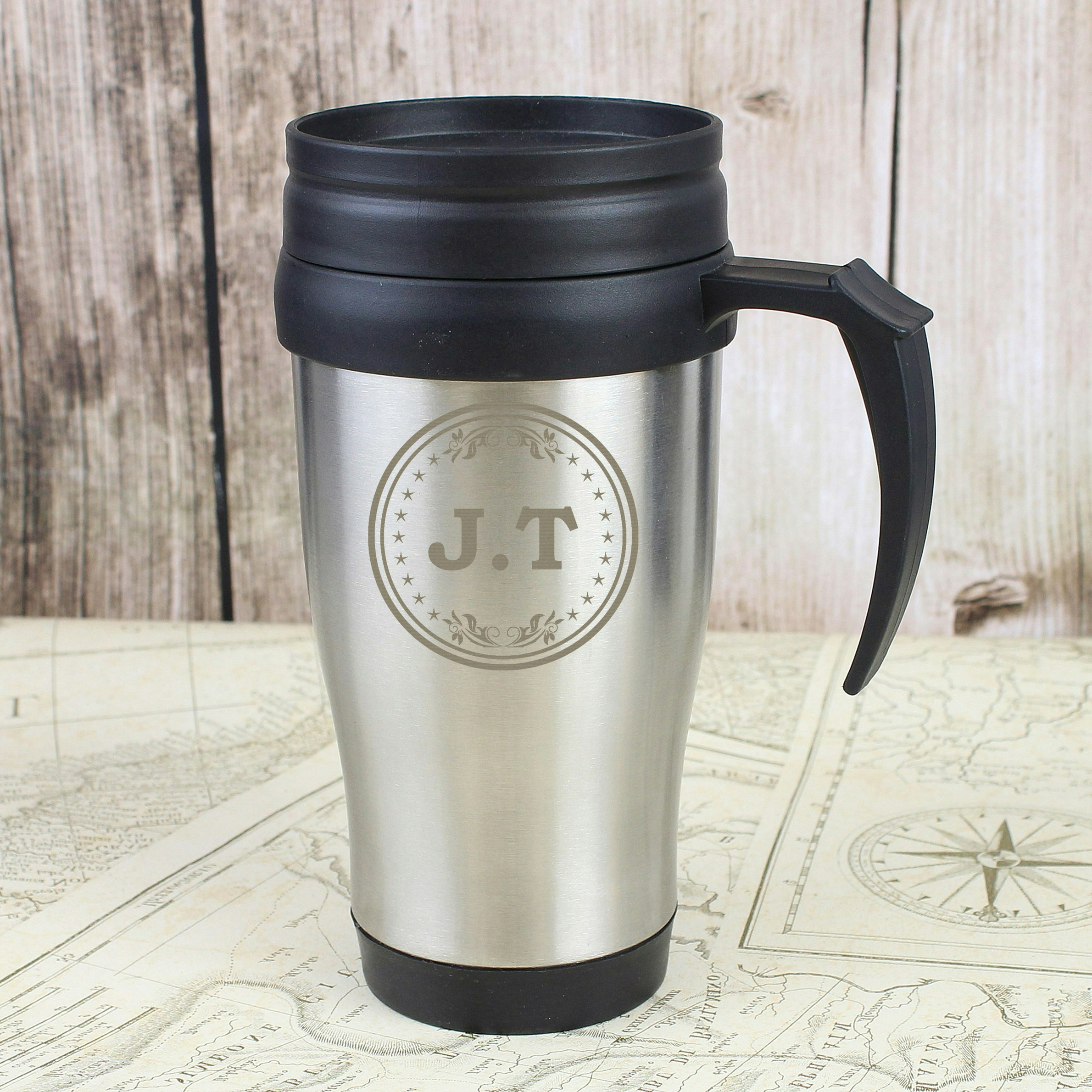 Rackhams Personalised Monogram Travel Mug