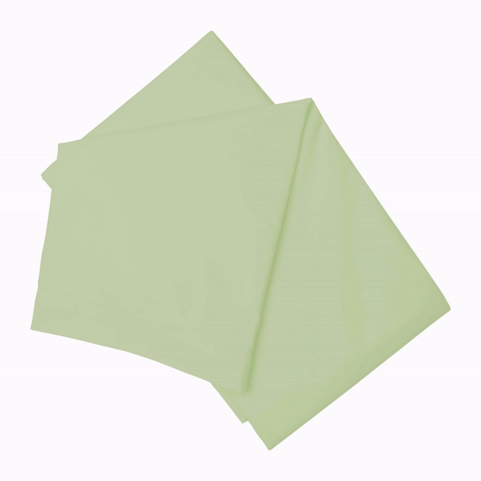 Rackhams Green Brushed Cotton Flat Sheet - Apple - Single - Apple - 100% Brushed Cotton