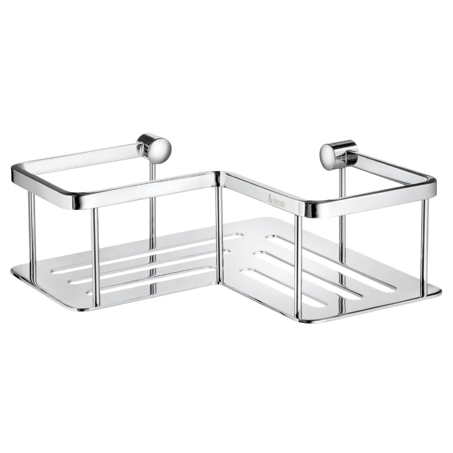 Smedbo Polished Chrome Corner Shower Basket
