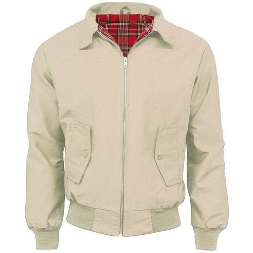 Coolandnew Men's Beige Classic Harrington Jackets - Made In The Uk - 2XL