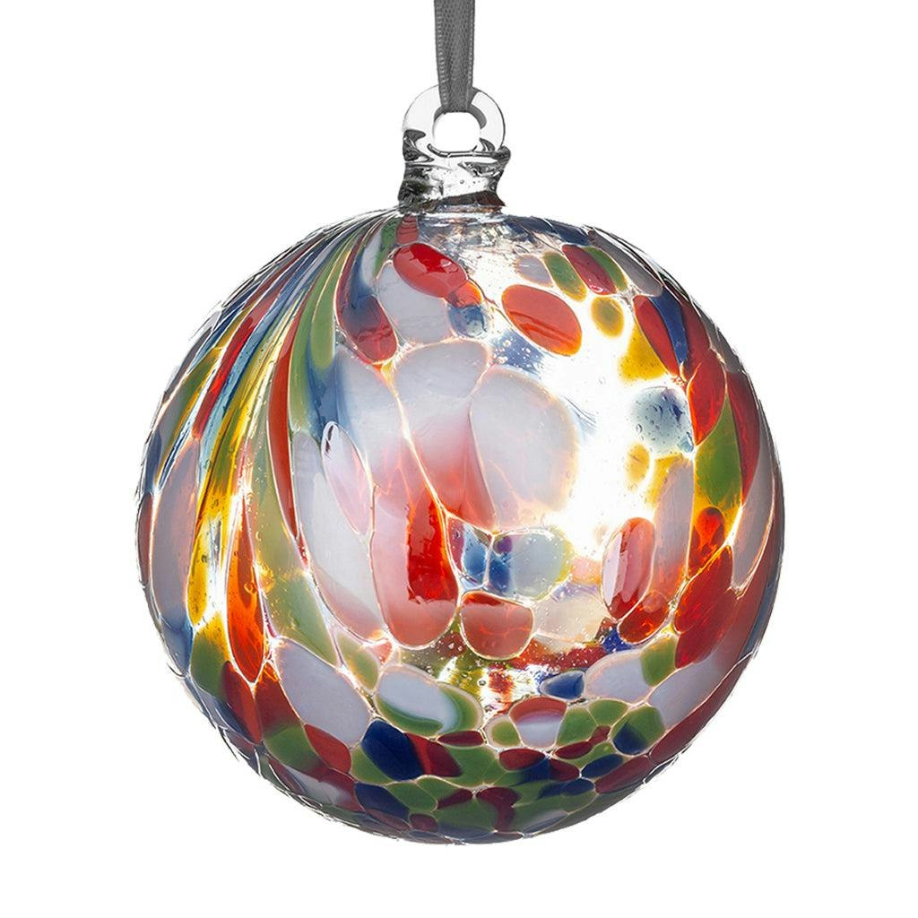 Sienna Glass Light 10Cm Friendship Ball - Feather Design - Parrot