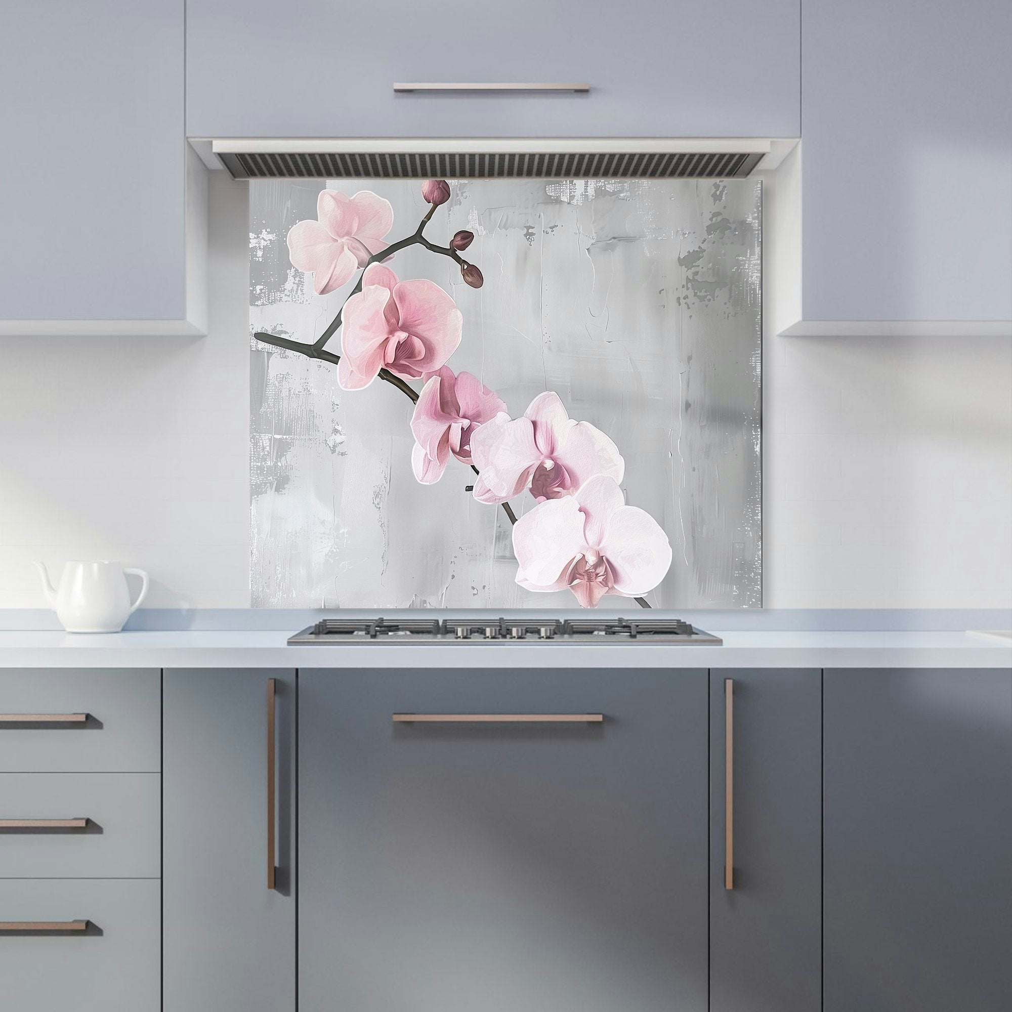 Warren Reed Pink/Light - Designer Blossom On A Branch Kitchen Splashback - W900mm X H750mm