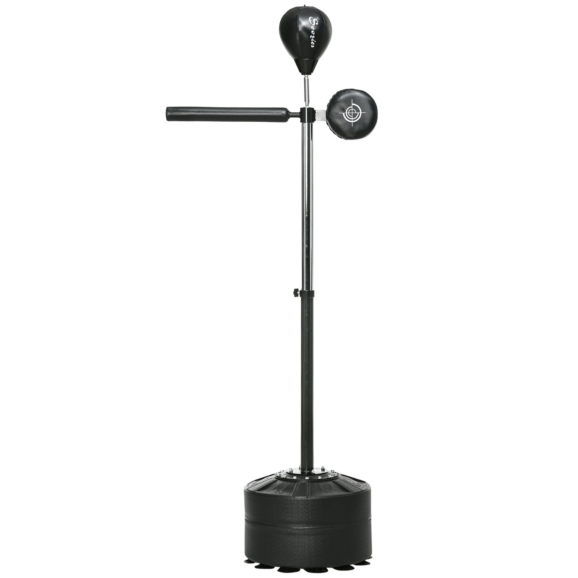 Sportnow Black Adjustable Speed Bag With Stand, Reflex Bar,