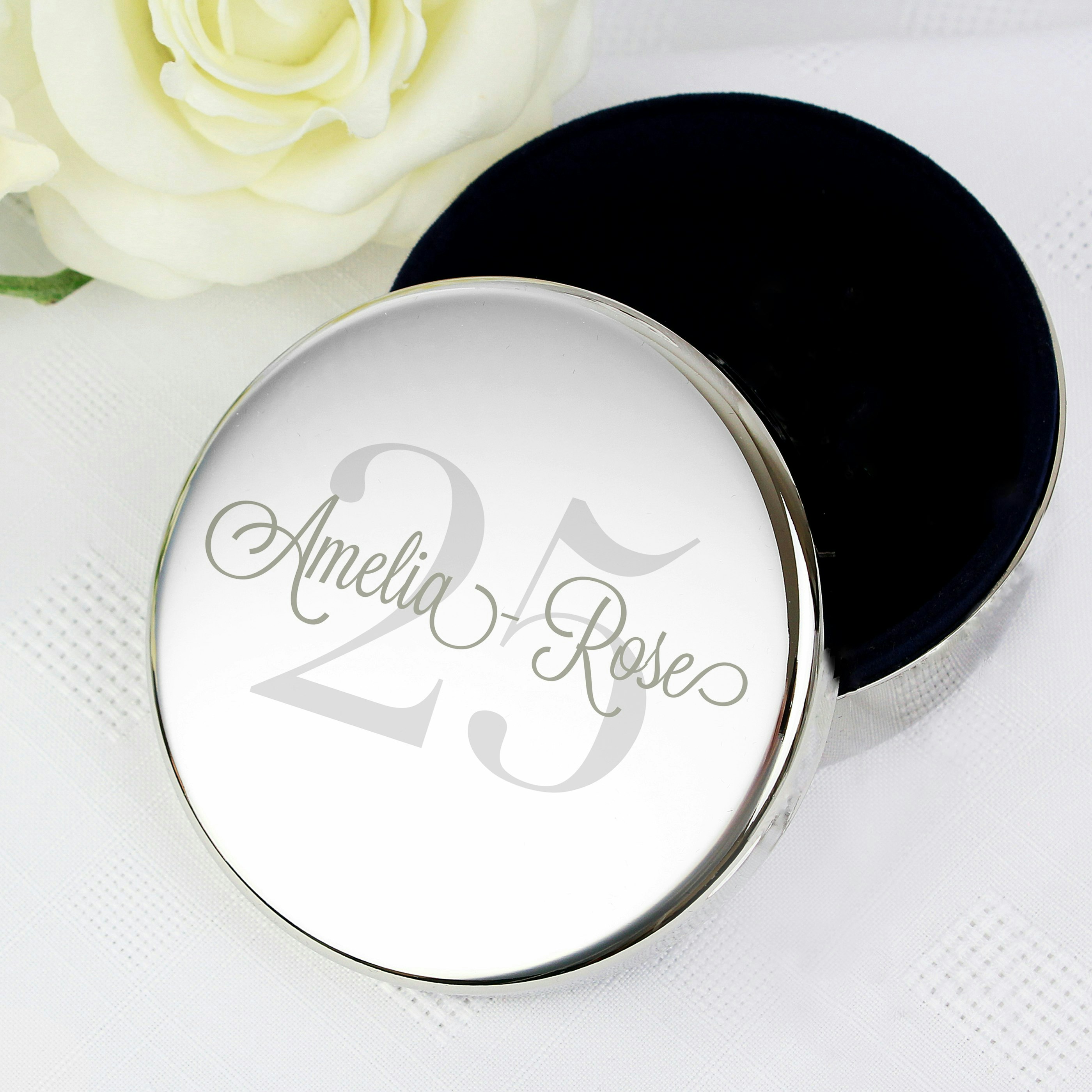 Personalised Memento Company Personalised Birthday Big Age Round Trinket Box