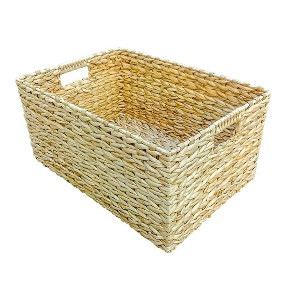 Rackhams Red Rectangular Water Hyacinth Storage Baskets - Small