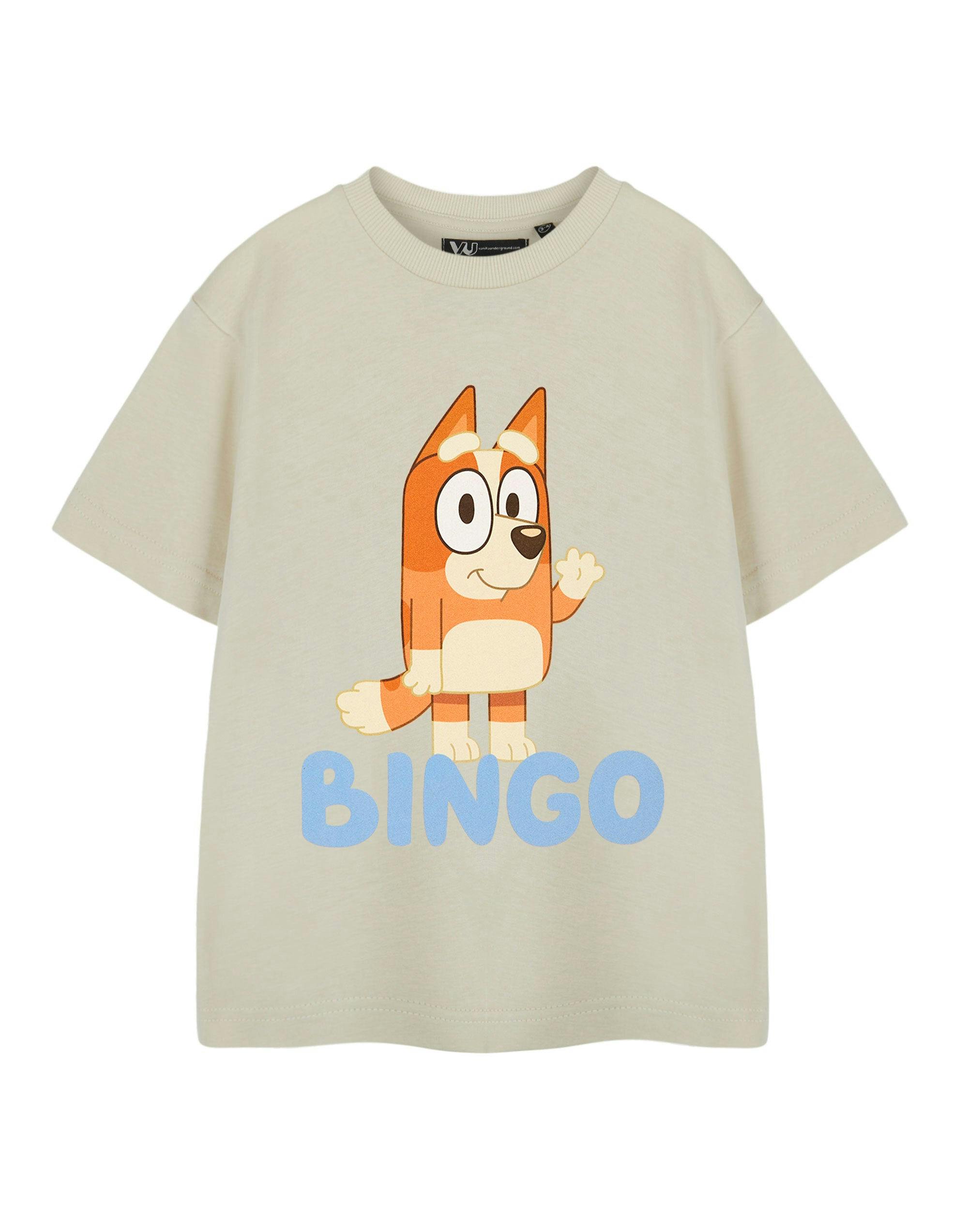 Vanilla Underground Unisex Beige Bluey Kids Bingo Short Sleeved T-Shirt - 18-24 Months