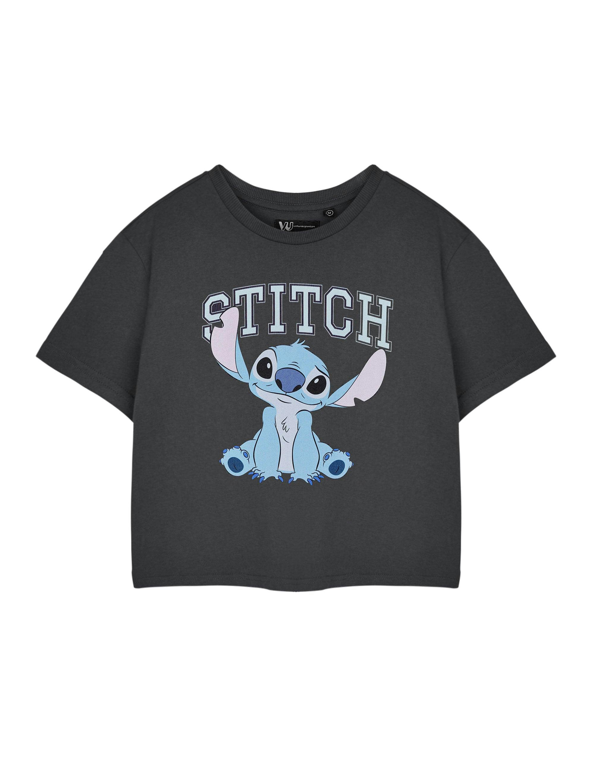 Vanilla Underground Women's Grey Disney College Crop Cropped Short Sleeved T-Shirt - XXX-Large